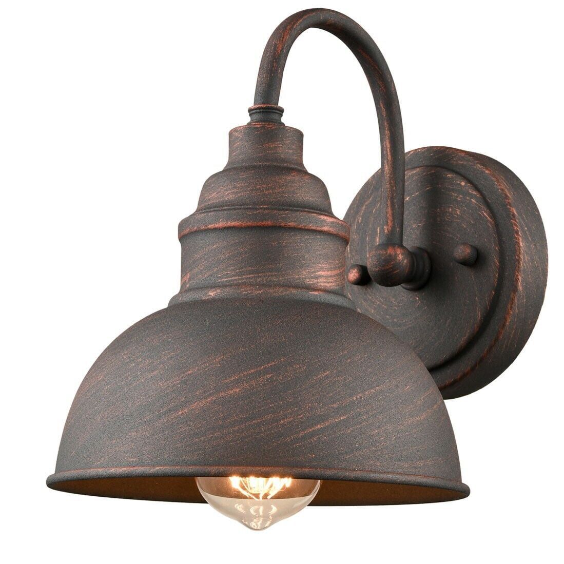 Antique Copper 2-Light Barn Style Outdoor Wall Sconce