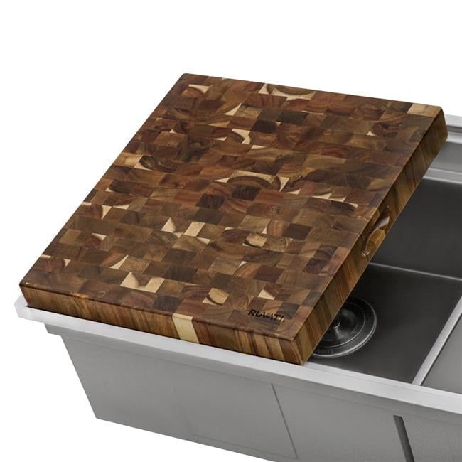 Ruvati 24" Square End-Grain Acacia Butcher Block