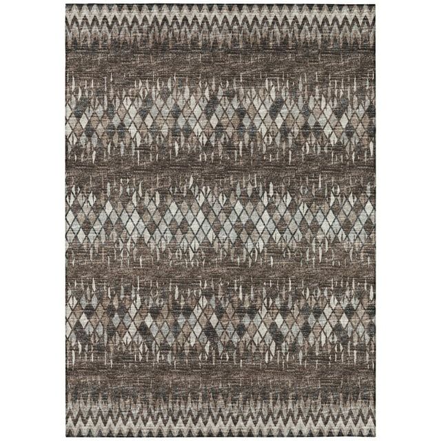 Rylee Brown 5' x 7'6" Synthetic Flat Woven Area Rug