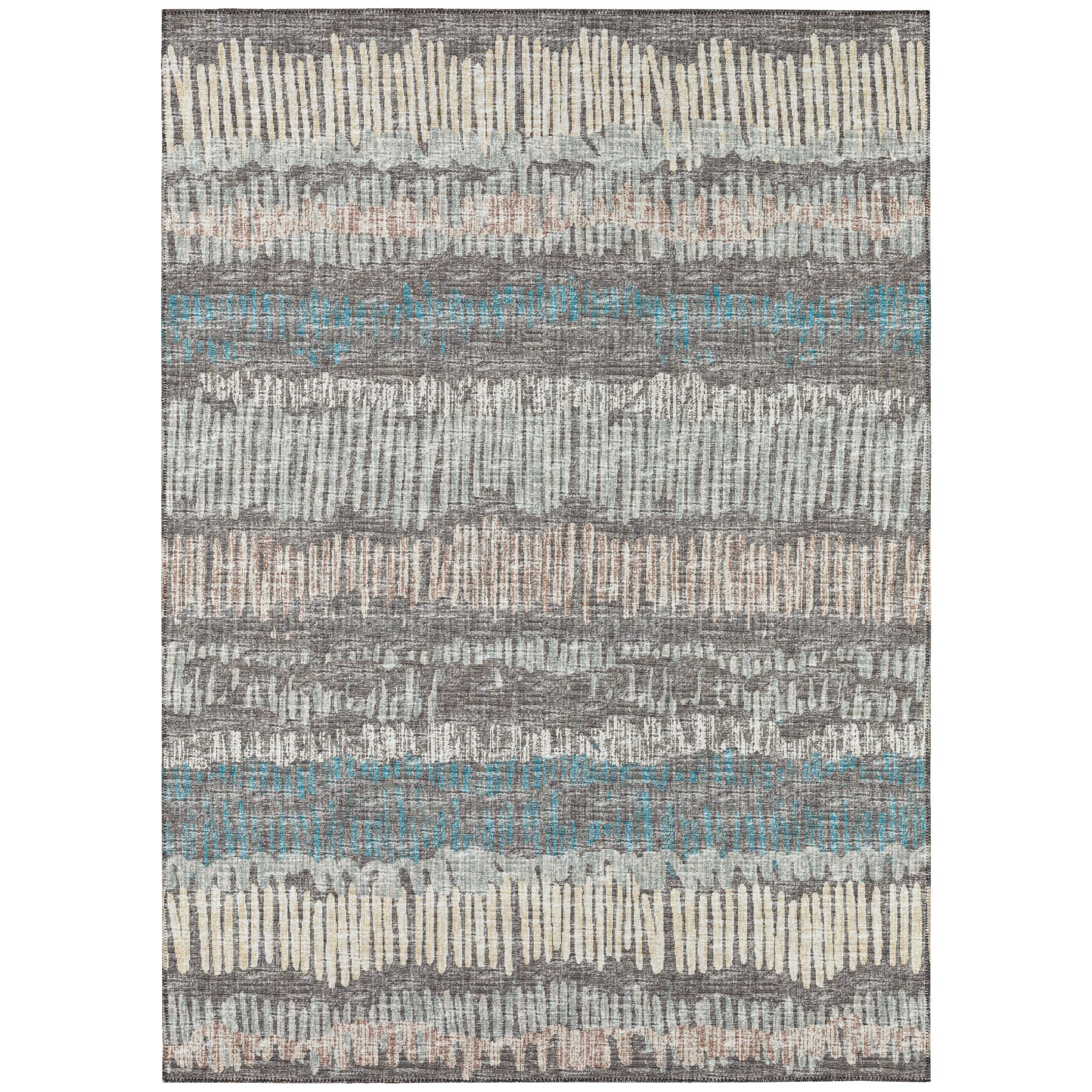 Transitional Gray Flat-Woven 10' x 14' Non-Skid Area Rug