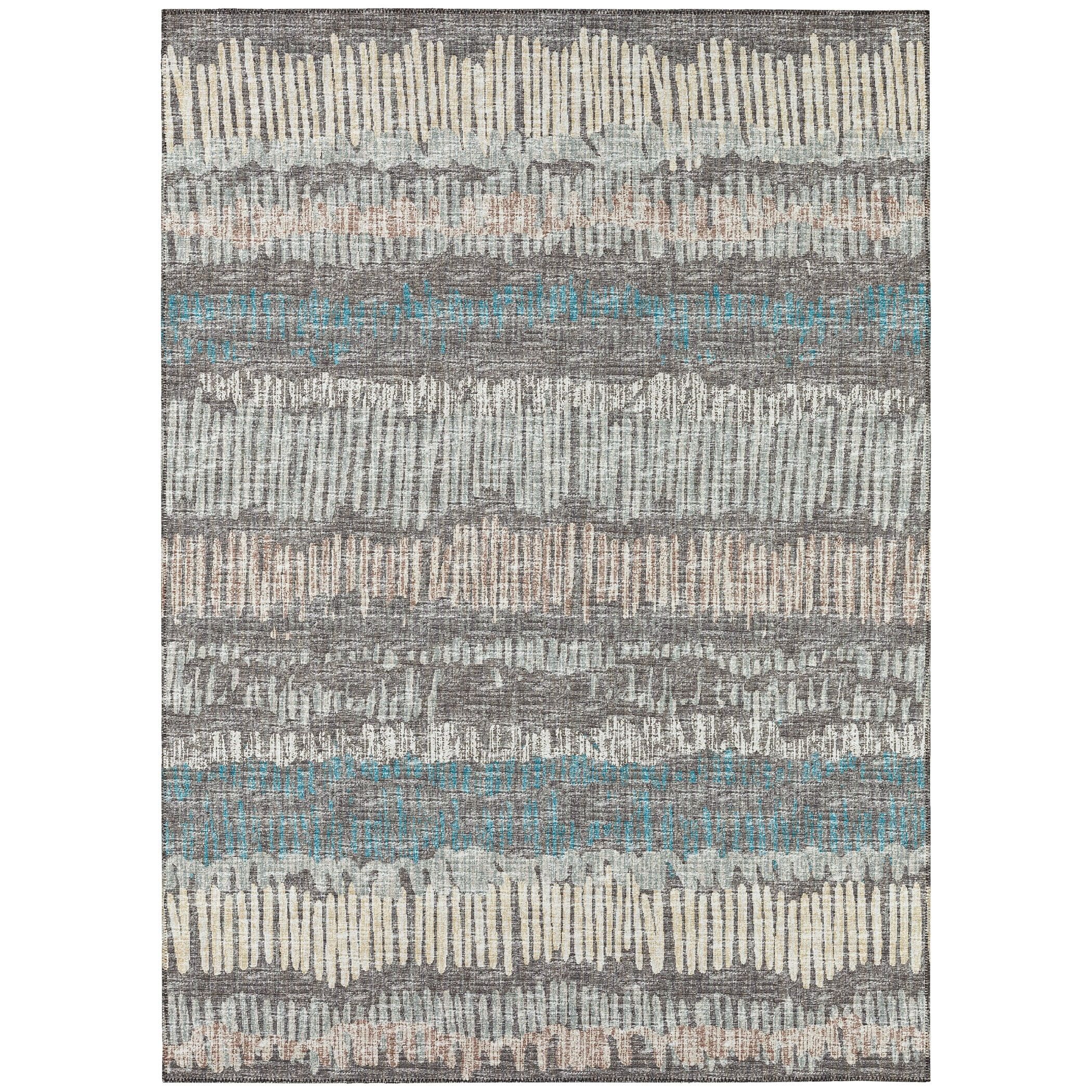 Transitional Gray Flat-Woven 10' x 14' Non-Skid Area Rug