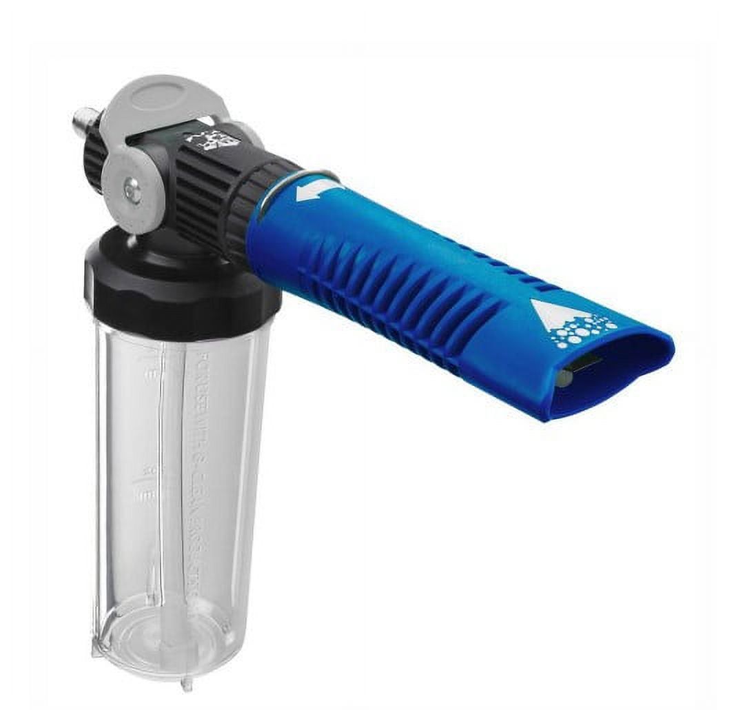 Blue and Clear Plastic Pressure Washer Foam Blaster