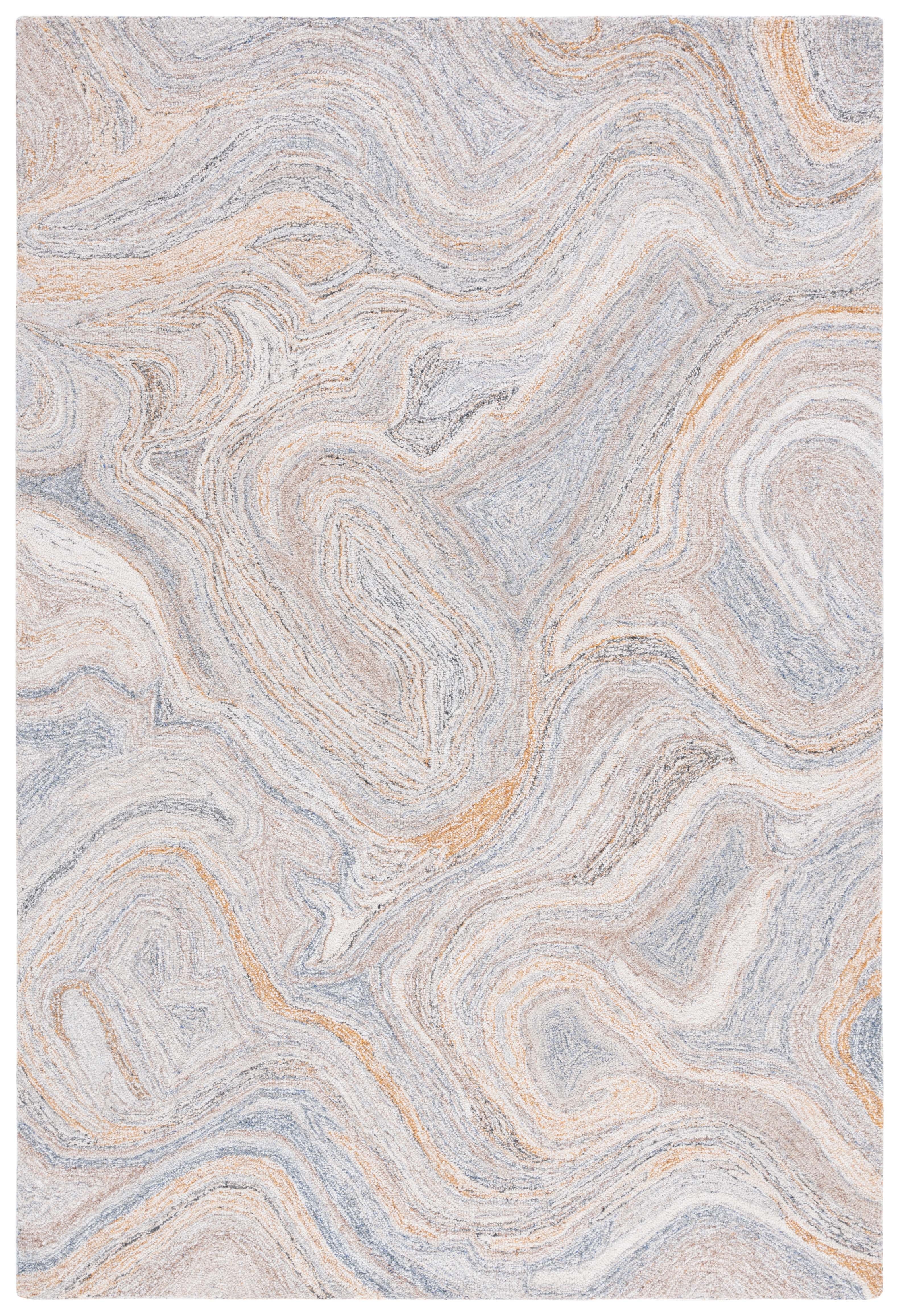 SAFAVIEH Abstract Allure Corina Swirl Area Rug, Grey/Brown, 3' x 5'