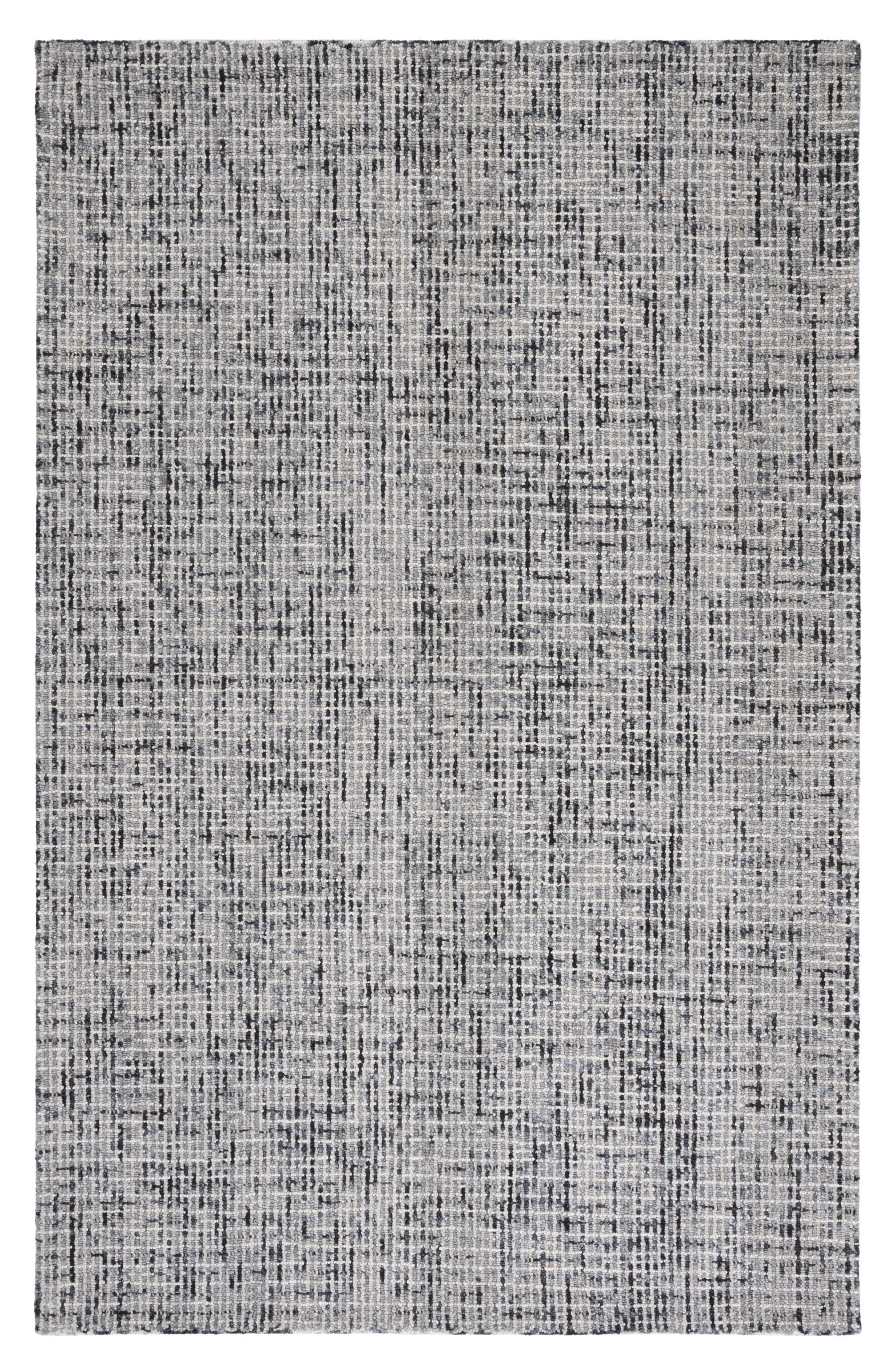 Hand-Tufted Artisan Gray Wool 9' x 12' Abstract Area Rug