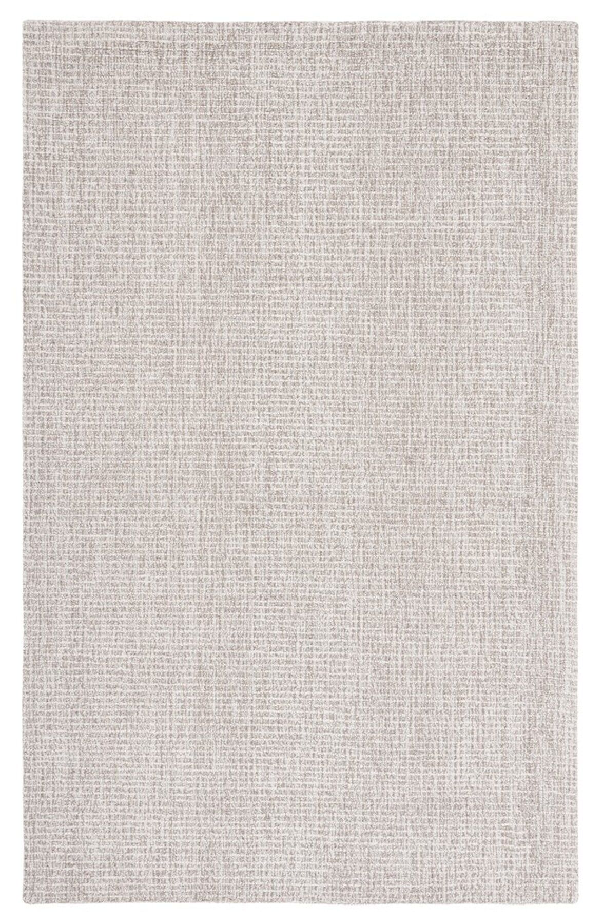 Hand-Tufted Abstract Gray Wool 59" Rectangular Area Rug