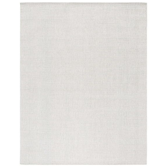 Handmade Tufted Abstract Wool Area Rug, Light Grey, 11' x 15'