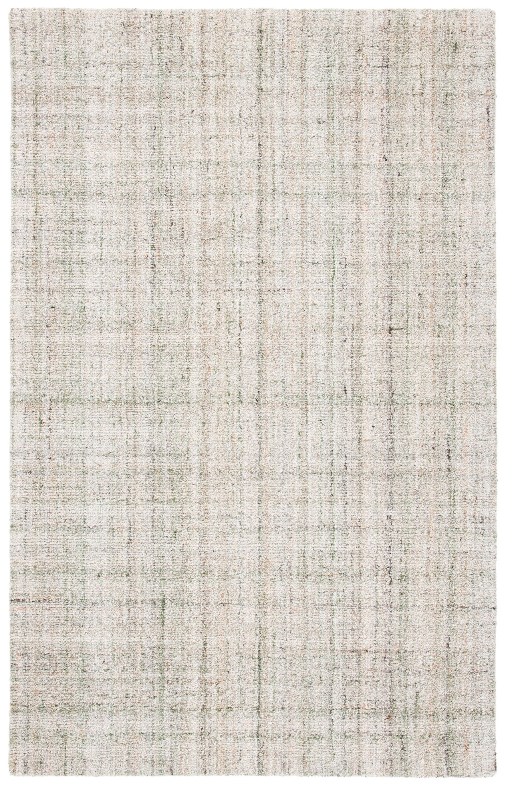 Elysian Sage Green Abstract Hand-Tufted Wool Rug, 3' x 5'