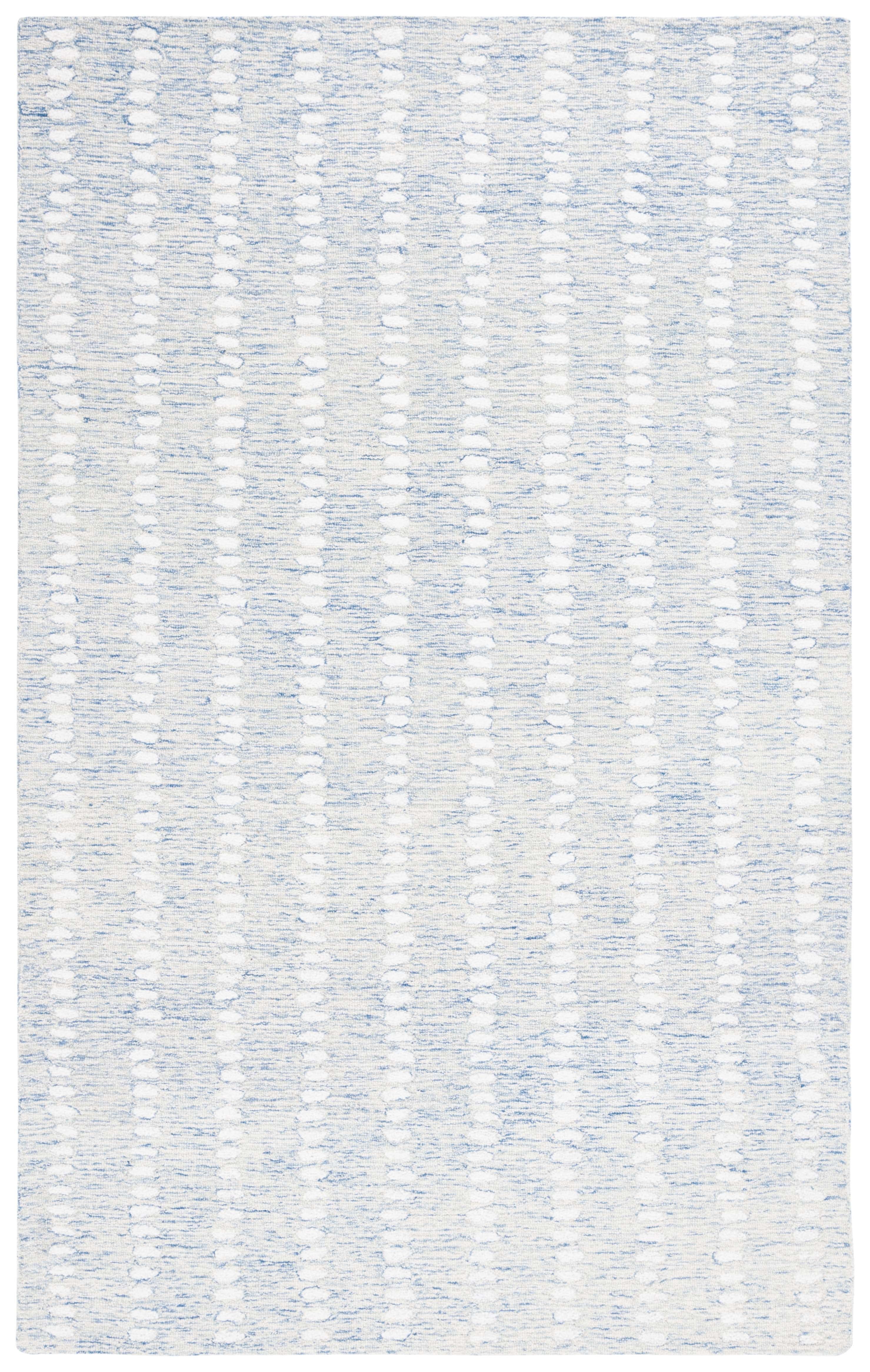 SAFAVIEH Abstract Madrid Striped Geometric Area Rug, Blue/Ivory, 3' x 5'