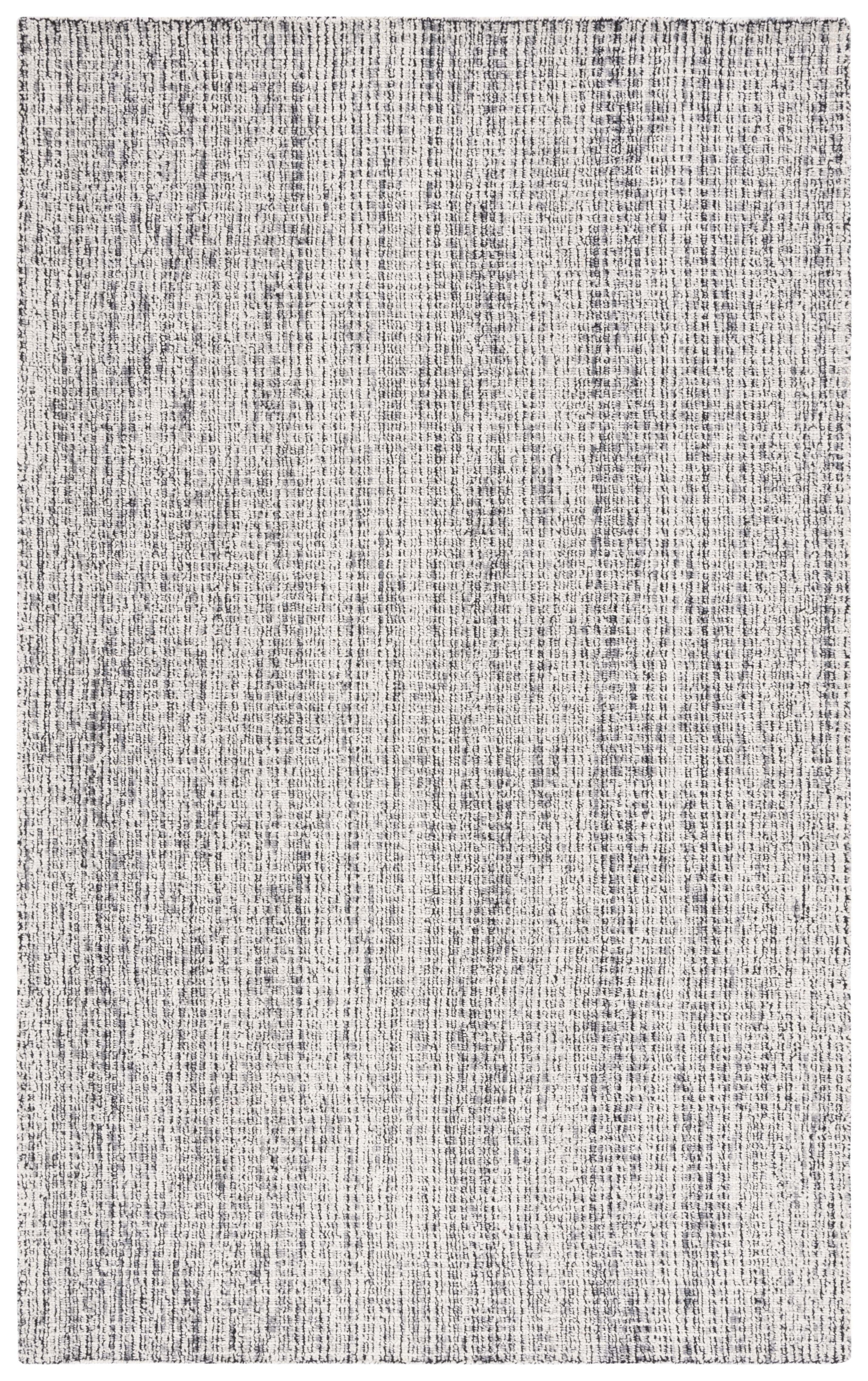 Handmade Tufted Wool Abstract Gray Area Rug, 6' x 9'