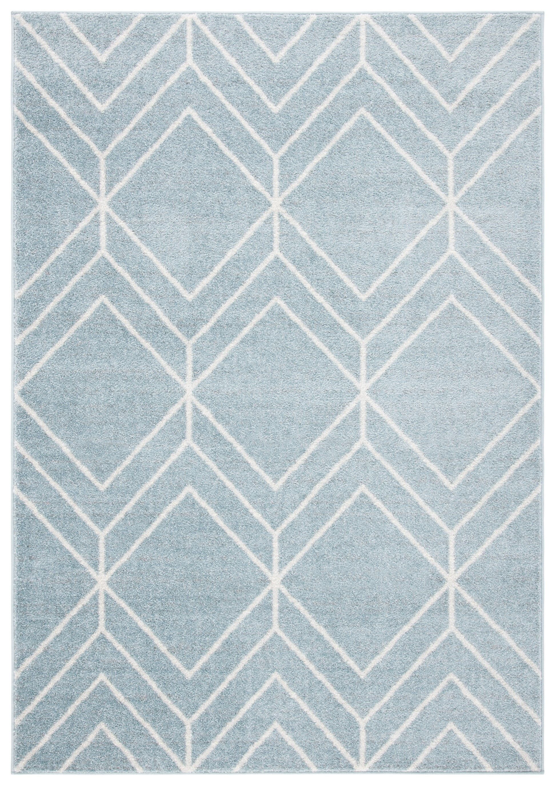 SAFAVIEH Adirondack Caitriona Geometric Area Rug, Blue/Ivory, 5'1" x 7'6"