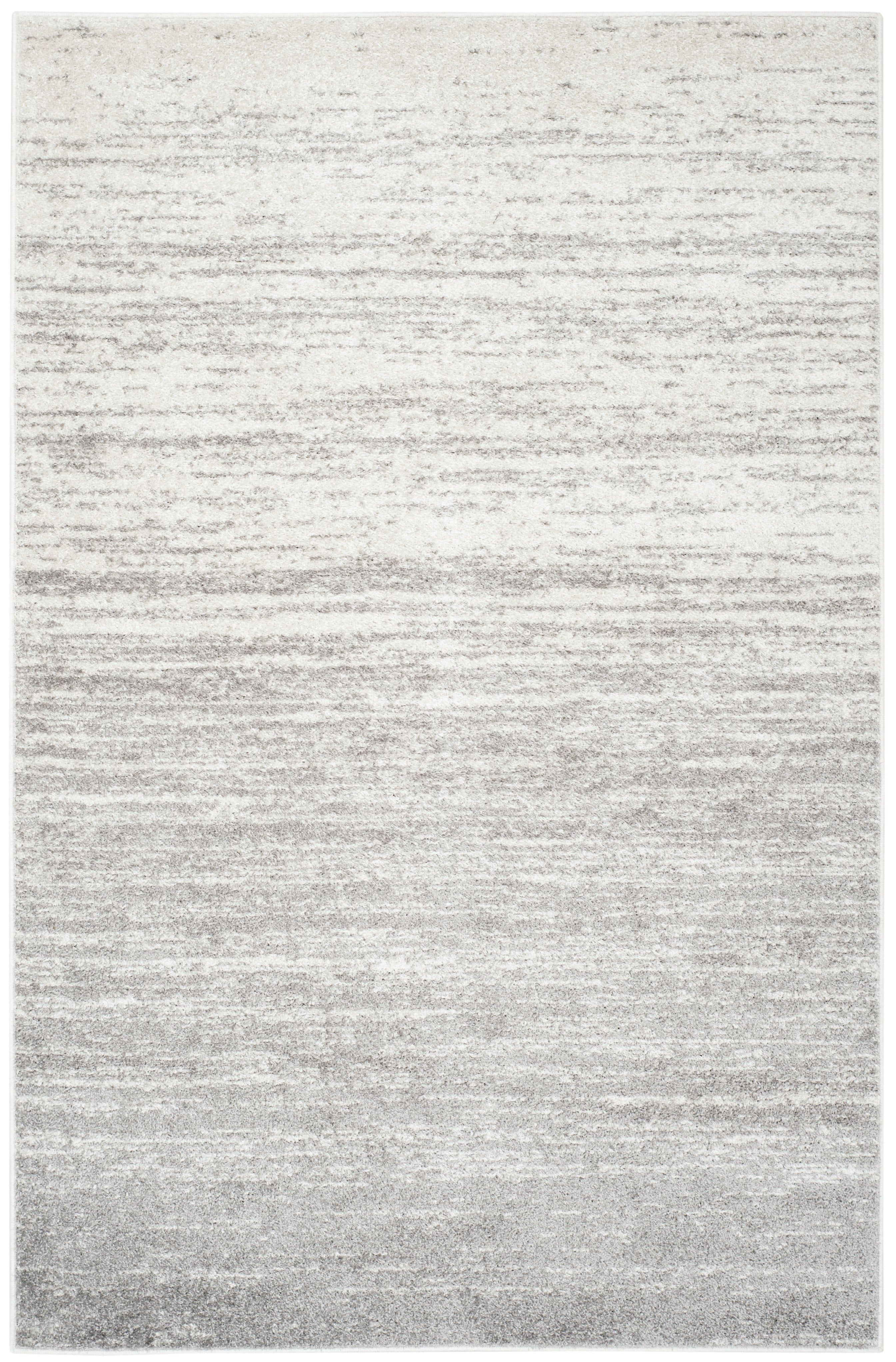 Chic Adirondack Ivory & Silver Synthetic 6' x 9' Area Rug