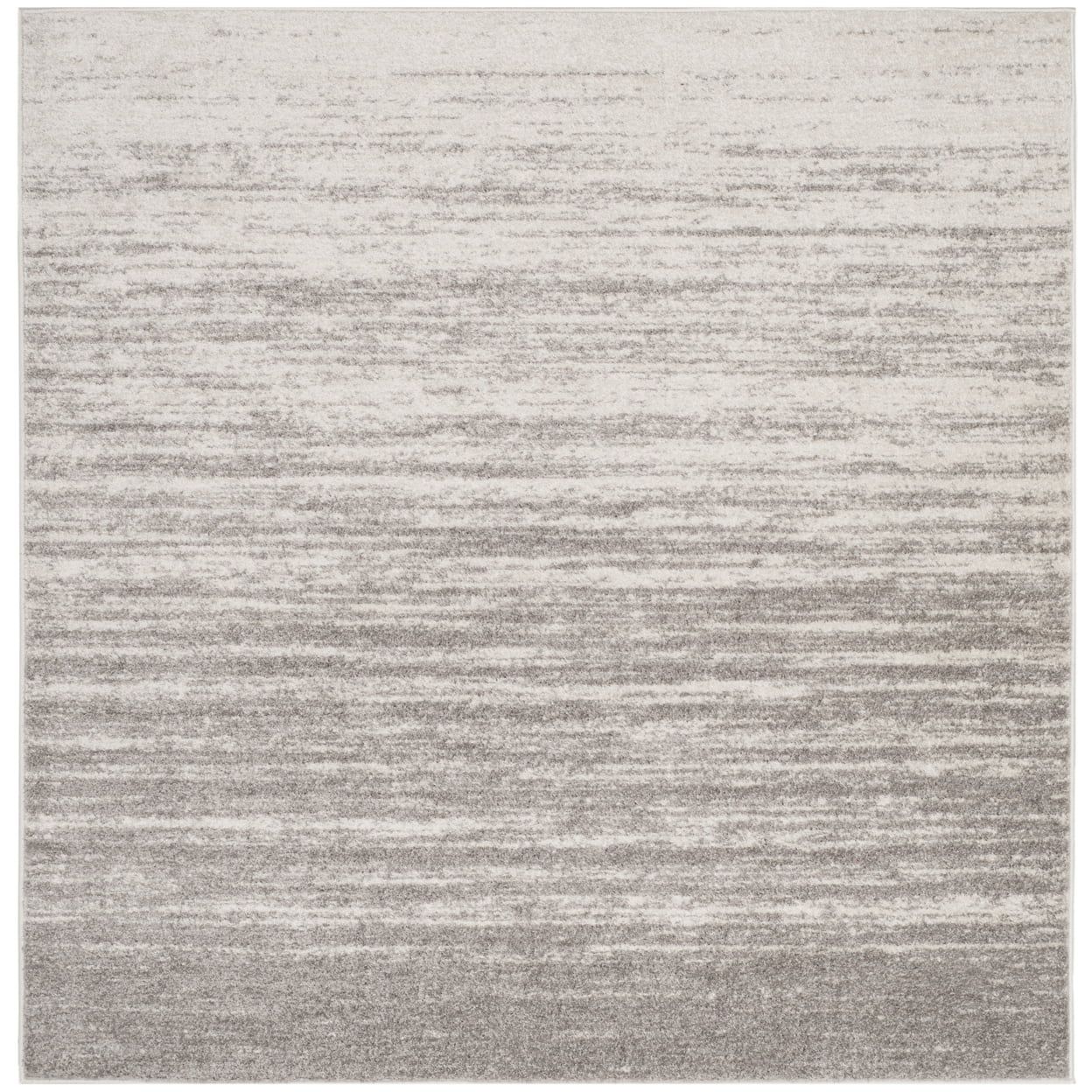 Light Gray and Grey Abstract Square Area Rug, 10' x 10'