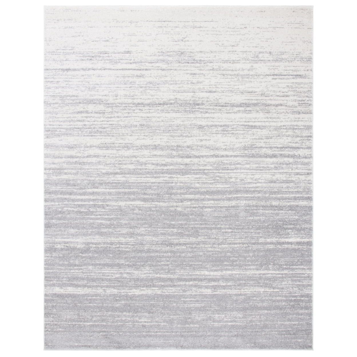 Light Grey and Grey Abstract Synthetic 10' x 14' Area Rug