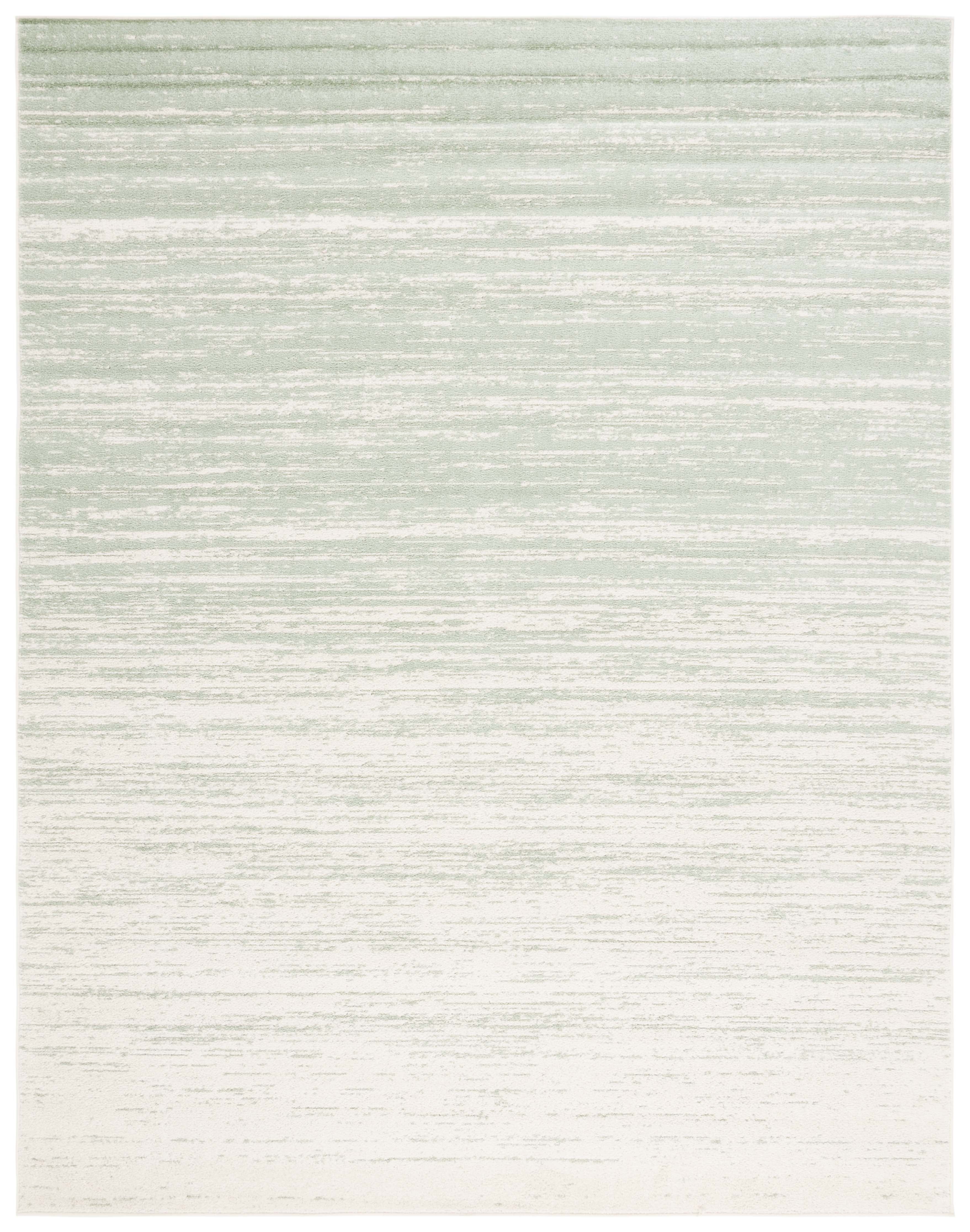 Sage and Ivory Rectangular Synthetic 8' x 10' Area Rug