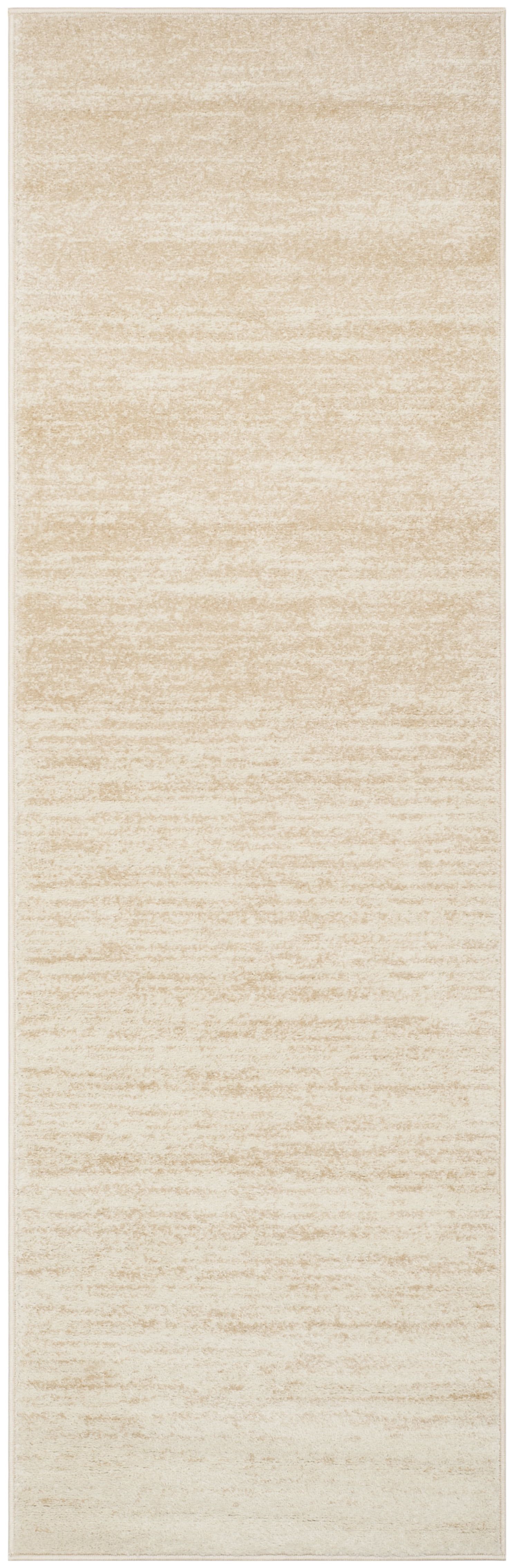 Champagne and Cream Circular Synthetic Area Rug