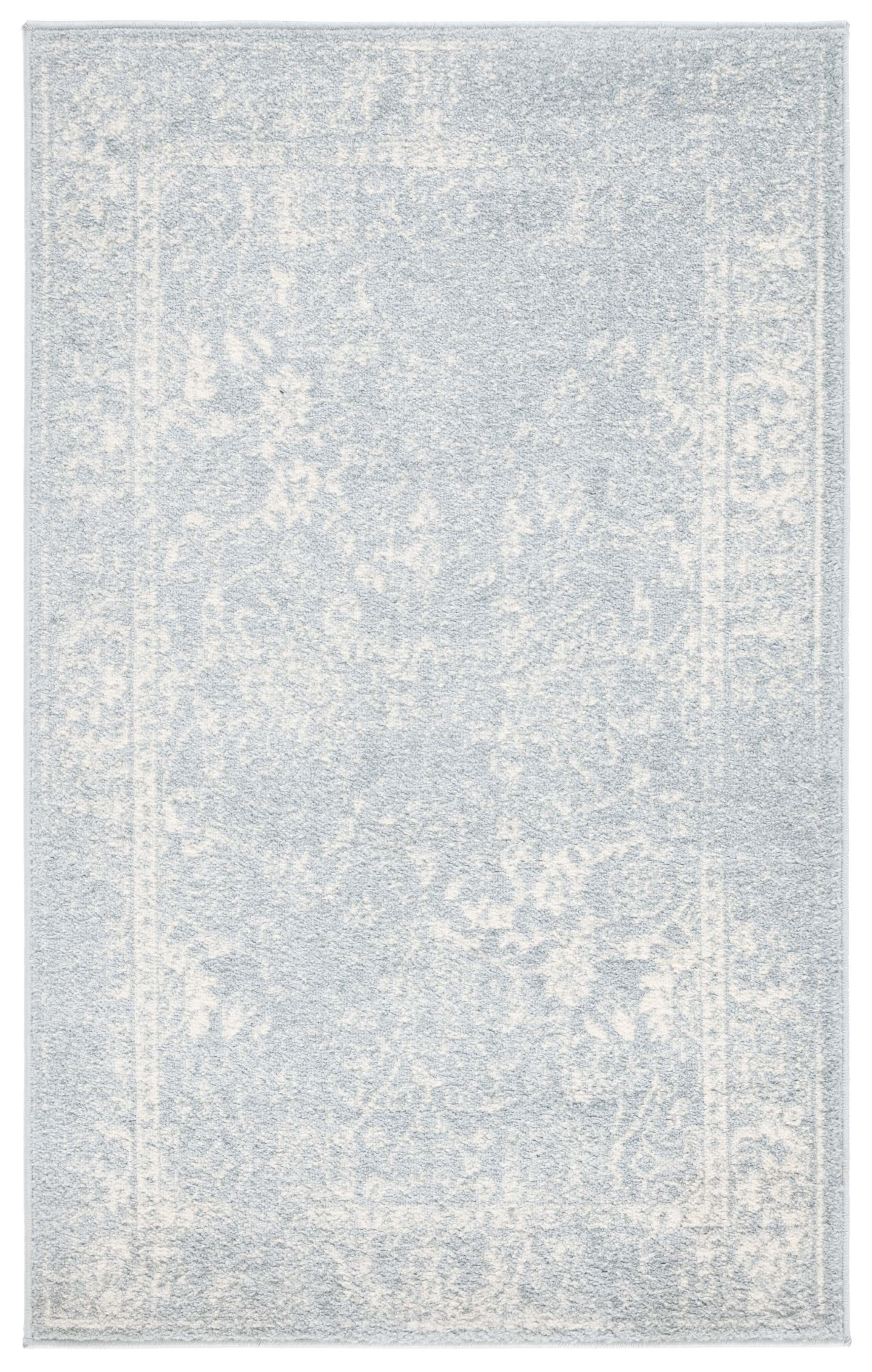 Slate & Ivory Medallion Easy-Care Synthetic Area Rug, 3' x 5'