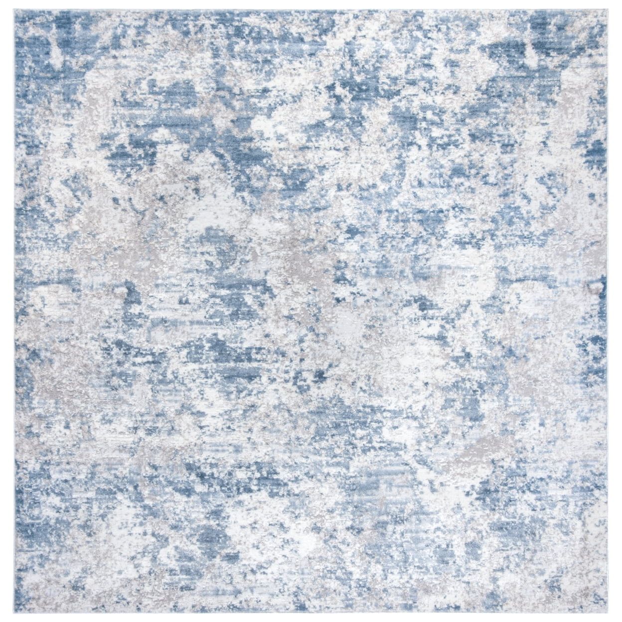 Amelia 11' Square Grey and Blue Abstract Area Rug