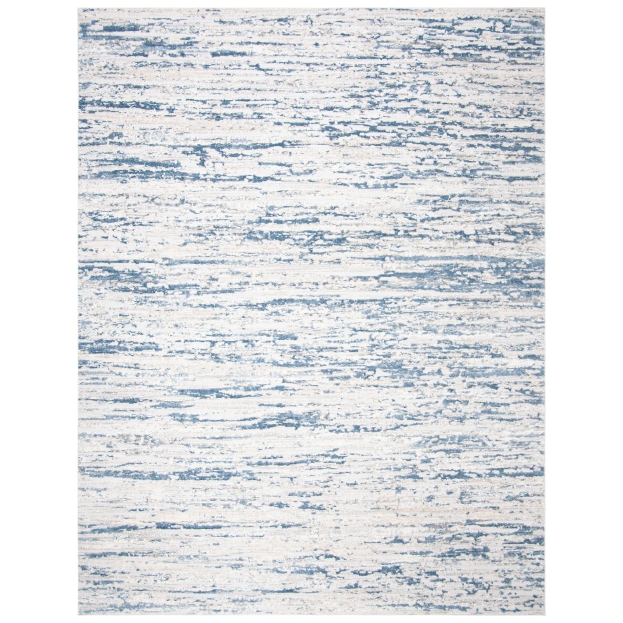 SAFAVIEH Amelia Lester Abstract Distressed Area Rug, Ivory/Blue, 6' x 9'