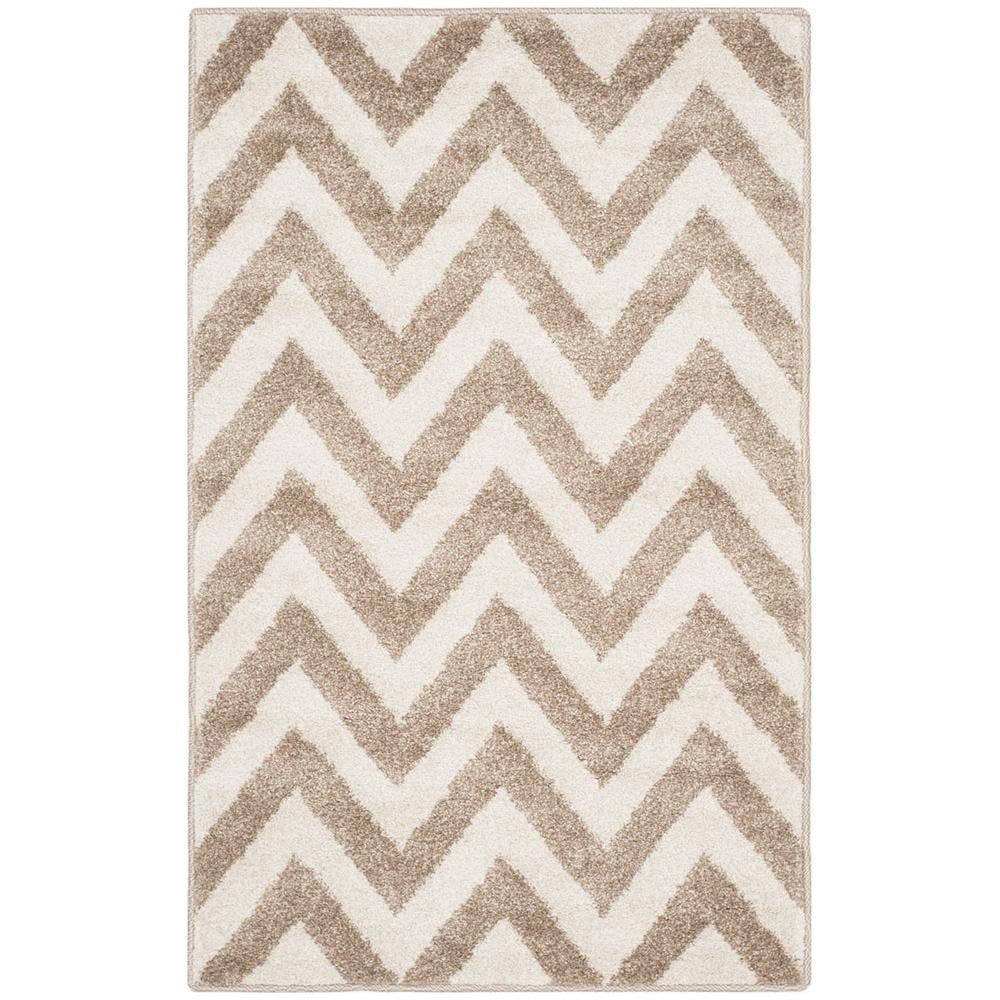 Amherst Wheat & Beige Geometric Synthetic 30" Area Rug