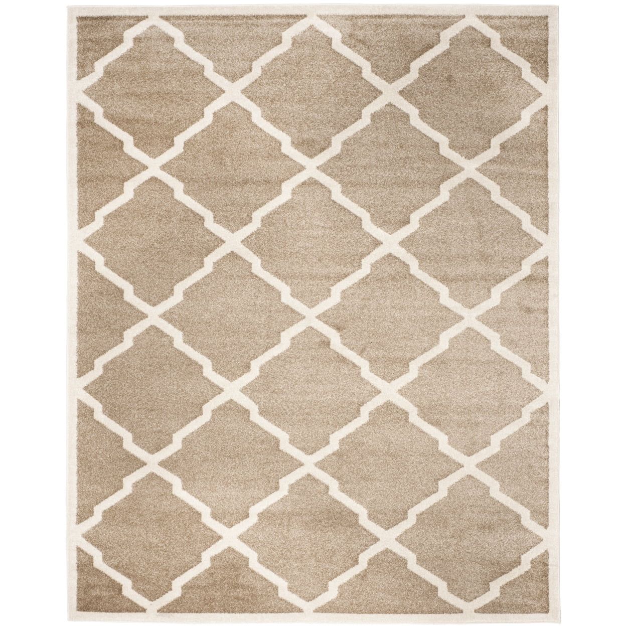 Wheat and Beige Reversible Washable Rectangular Rug 10' x 14'