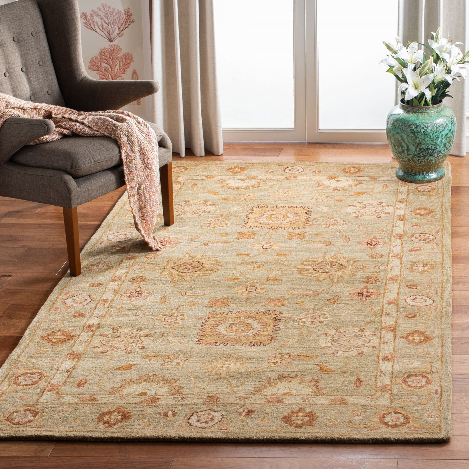 Sage Handmade Tufted Wool Oriental 6' x 9' Rug