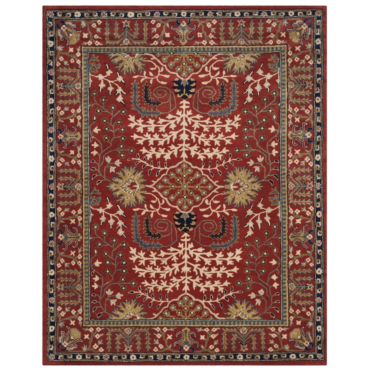 Handmade Red Wool 9' x 12' Oriental Area Rug