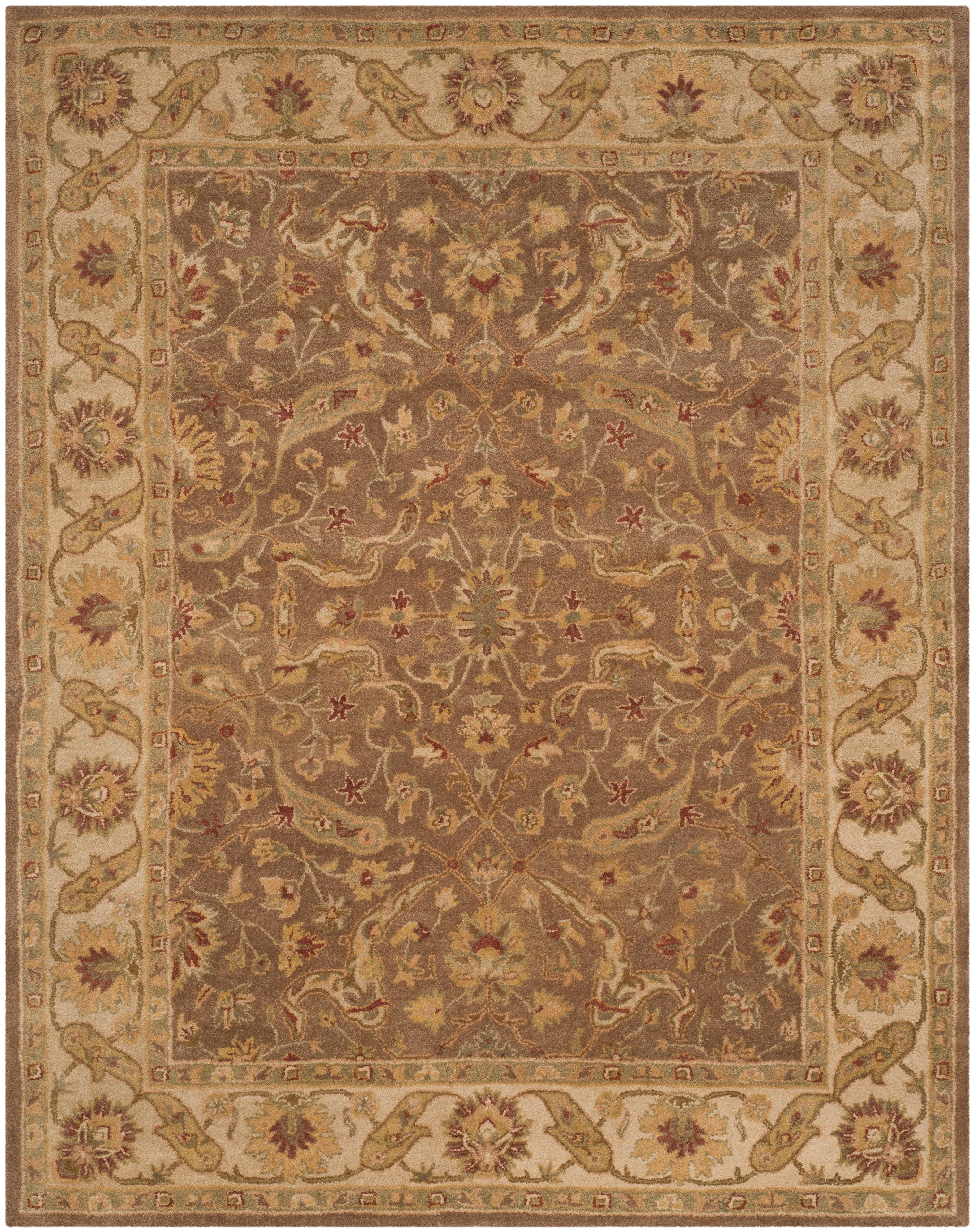 Antiquity Brown and Gold Wool 11' x 17' Handmade Area Rug