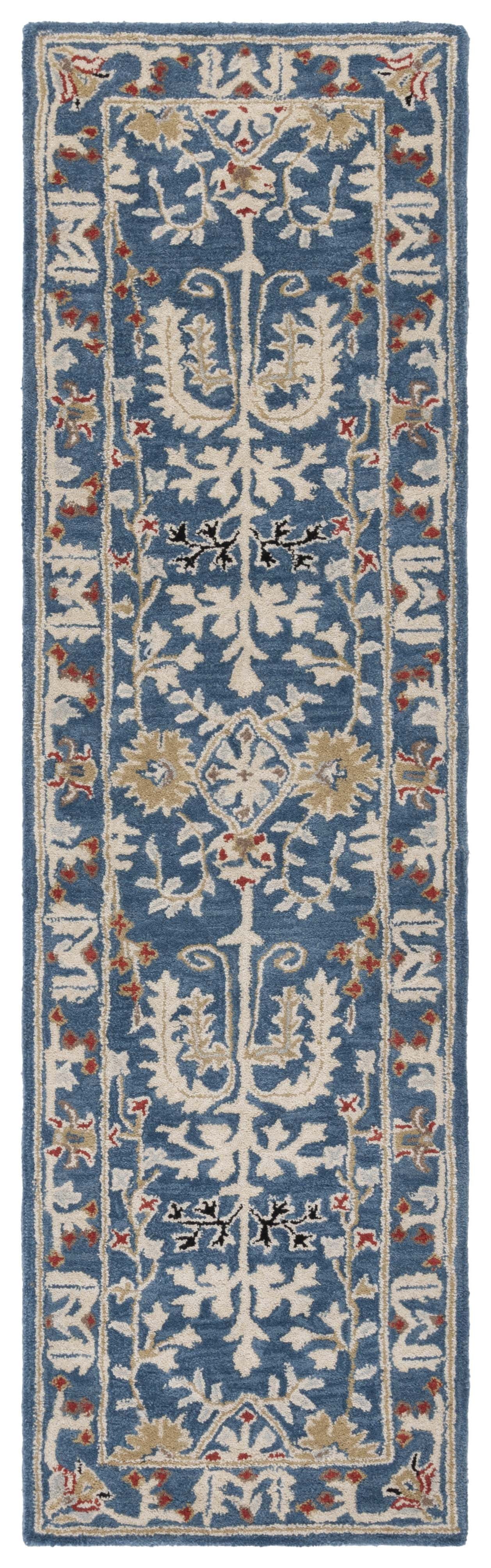 Antiquity Hand-Tufted Dark Blue Area Rug