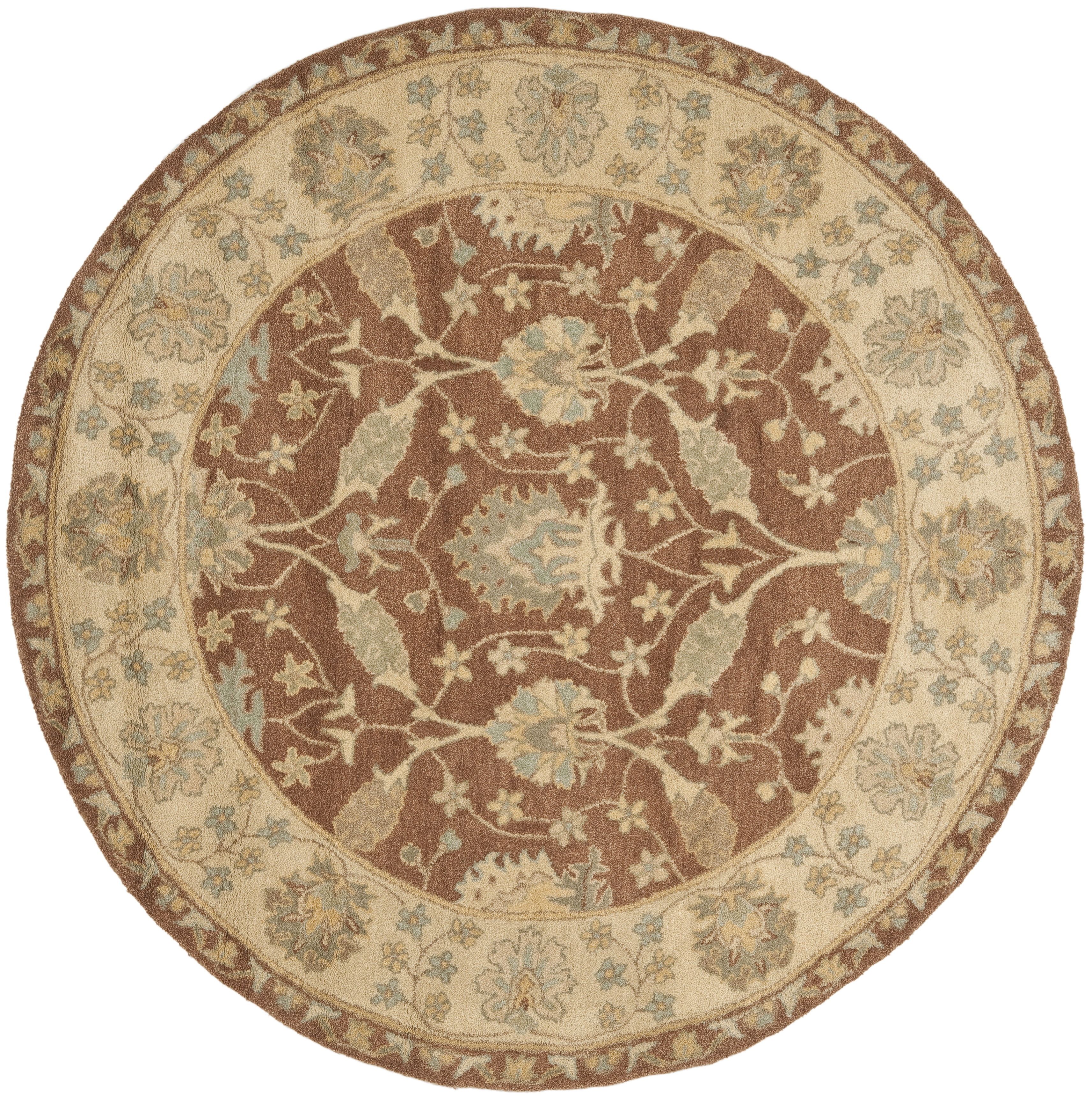 Handmade Elegance Light Blue Wool 8' Round Tufted Rug