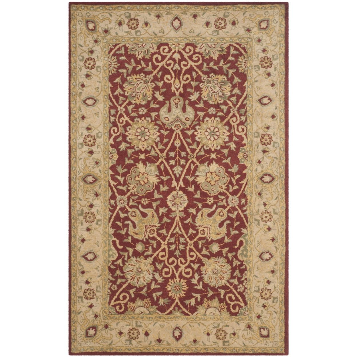 Handmade Rust Oval Wool Area Rug, 7'6" x 9'6"