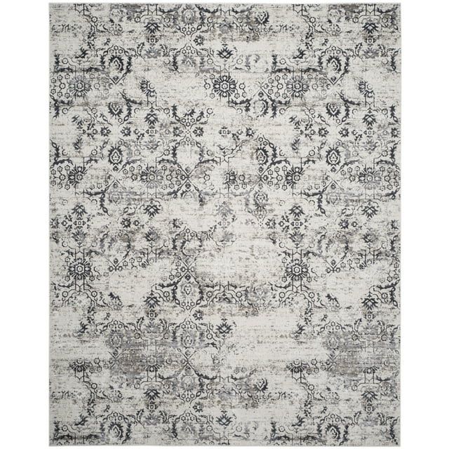 Urban Chic Vintage Blue 4'x6' Viscose and Cotton Blend Rug