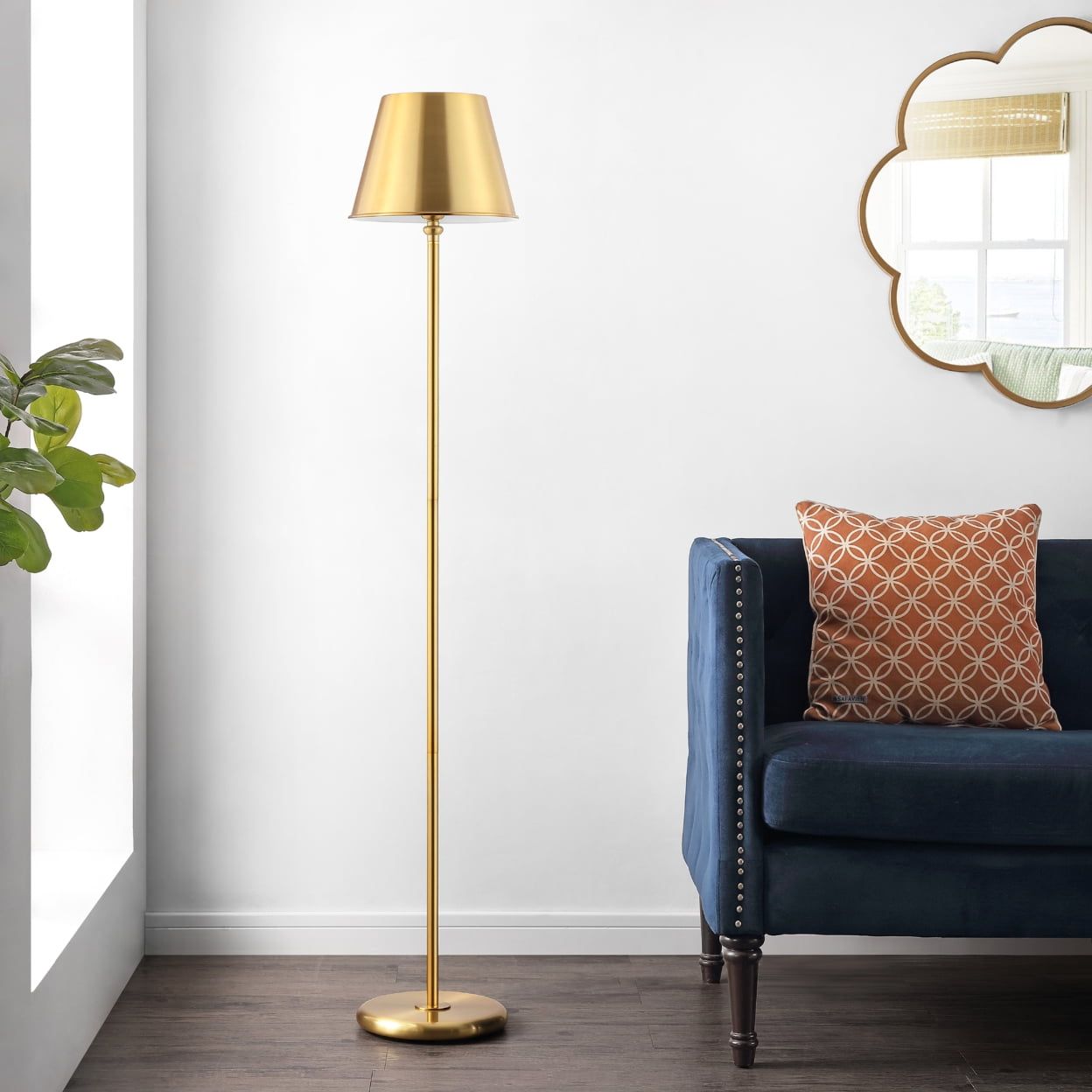 Asher 60" Brass Adjustable Iron Floor Lamp