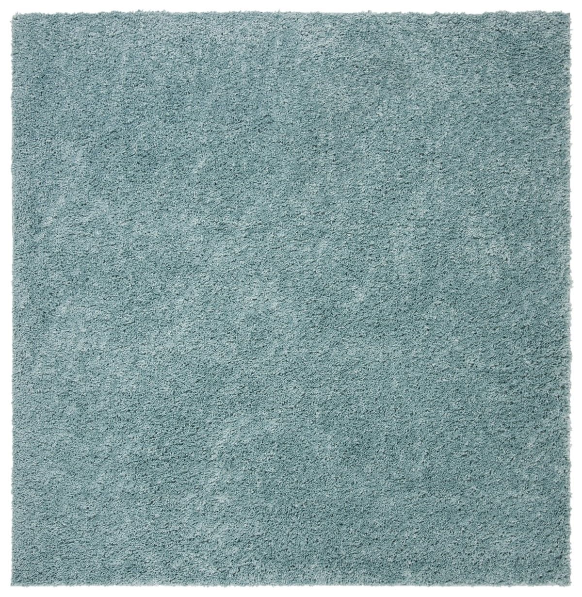 Aqua 11' Square Easy Care Synthetic Shag Rug