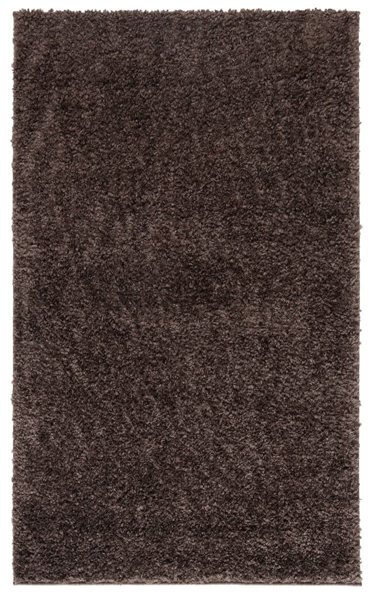 Cozy Comfort Brown Synthetic 2'3" x 4' Easy-Care Shag Rug