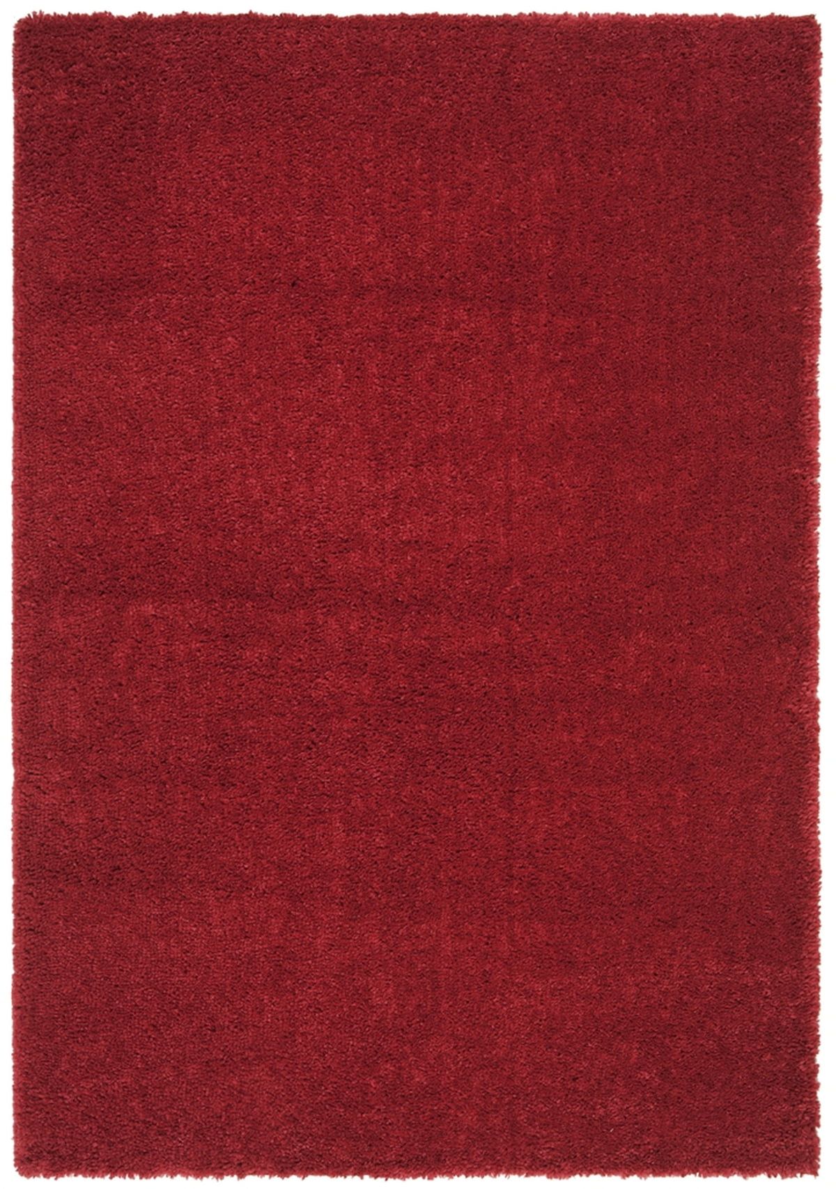 Red Synthetic Shag Area Rug, 10' x 14'