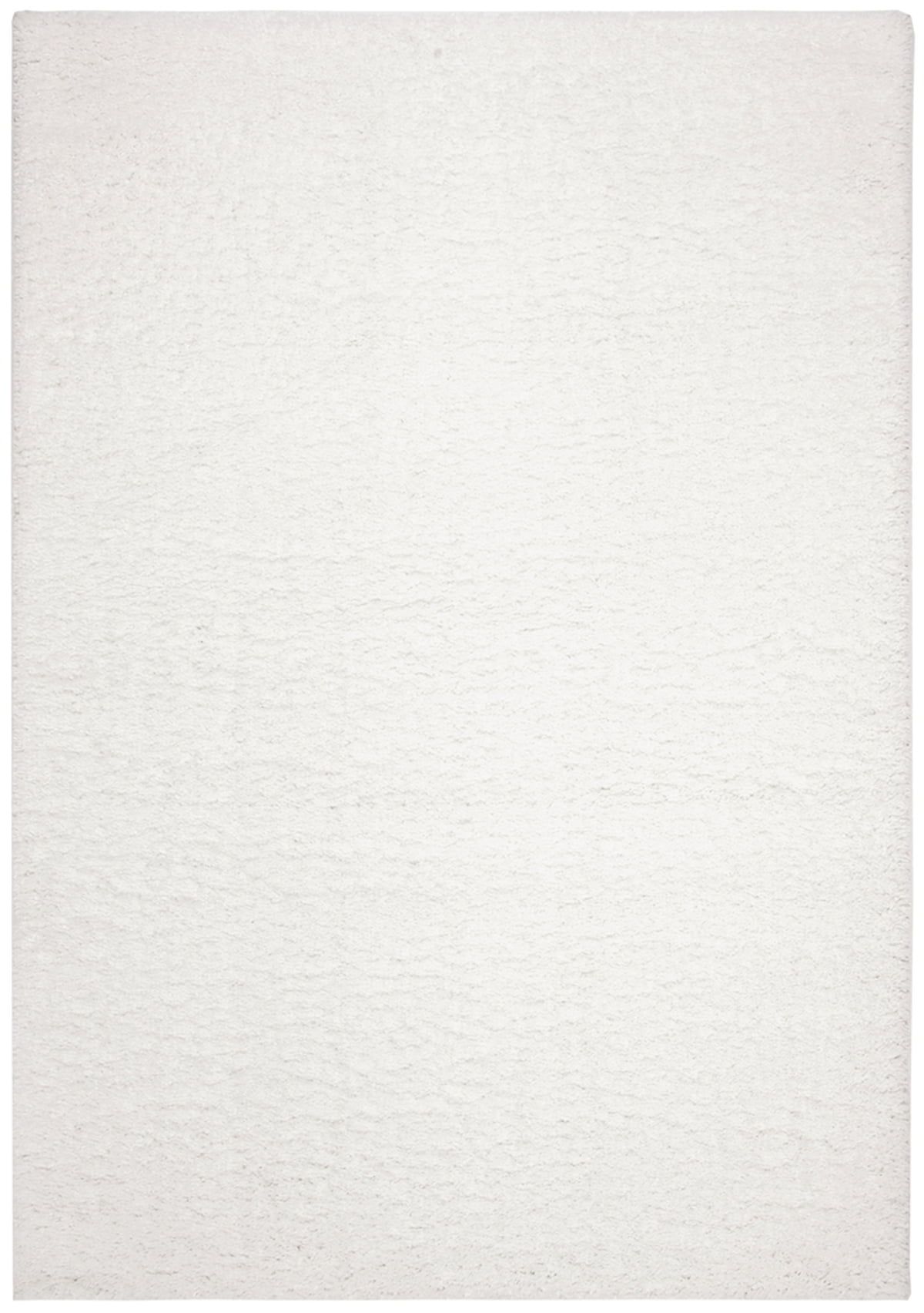 White Synthetic Shag Area Rug, 12' x 15'