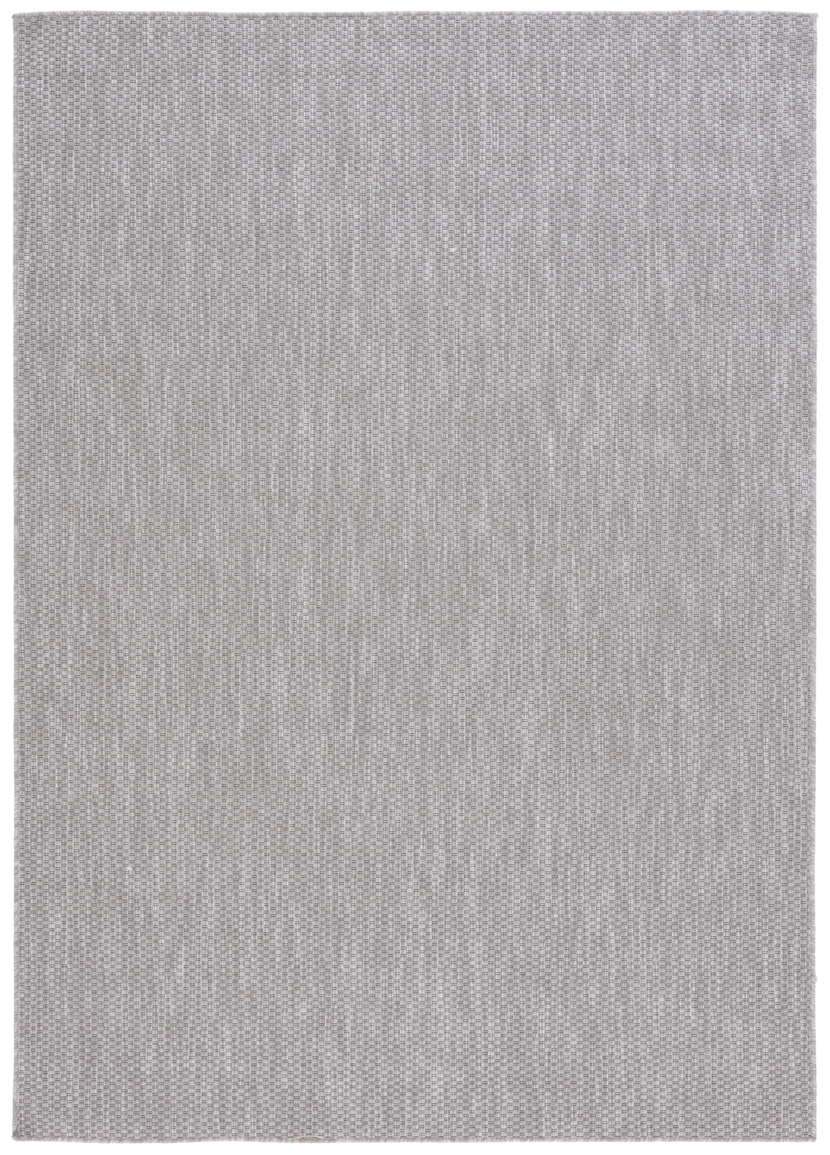 Gray Rectangular Stain-Resistant Synthetic Indoor/Outdoor Rug