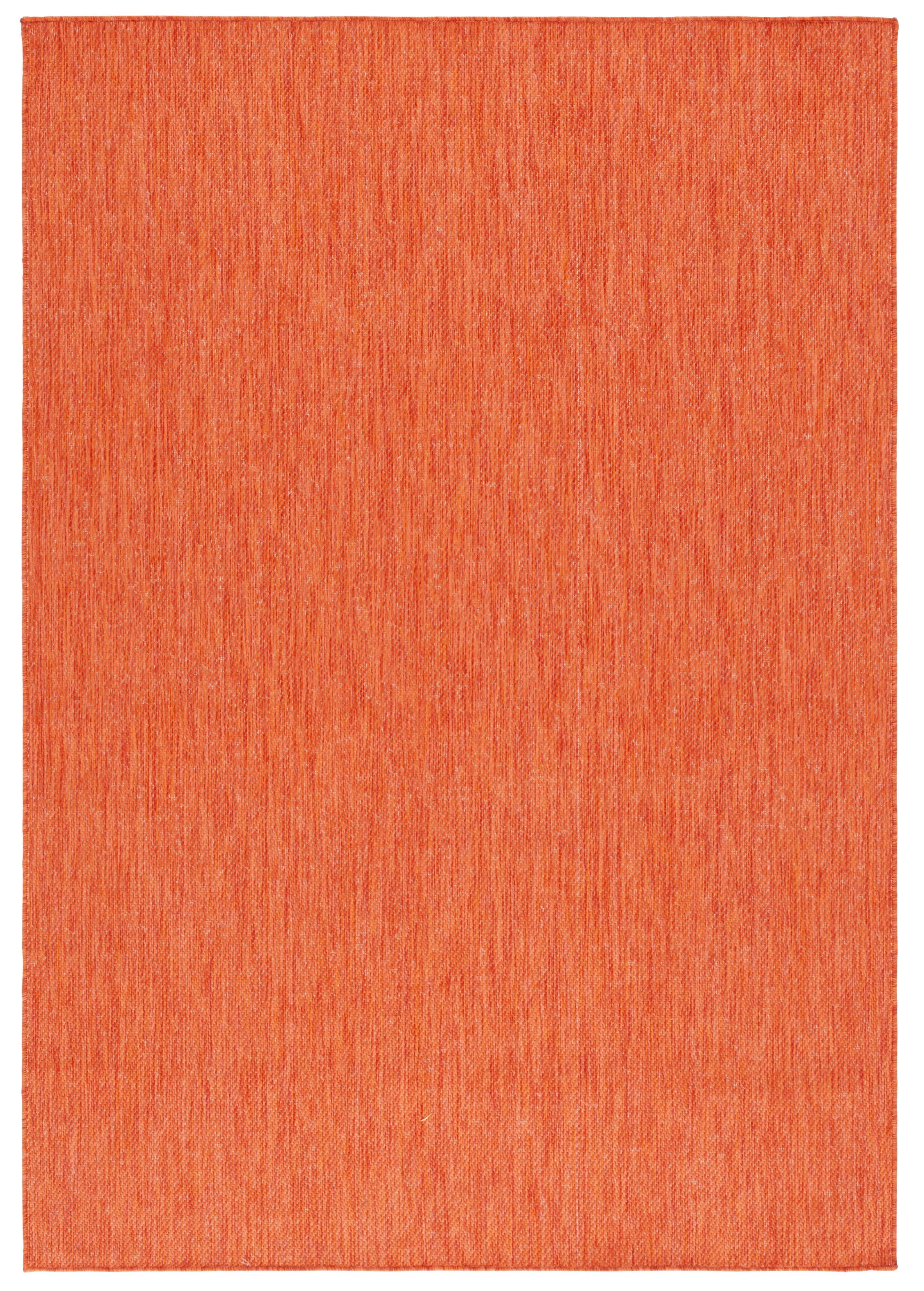 Orange 9' x 12' Stain-Resistant Synthetic Indoor/Outdoor Rug