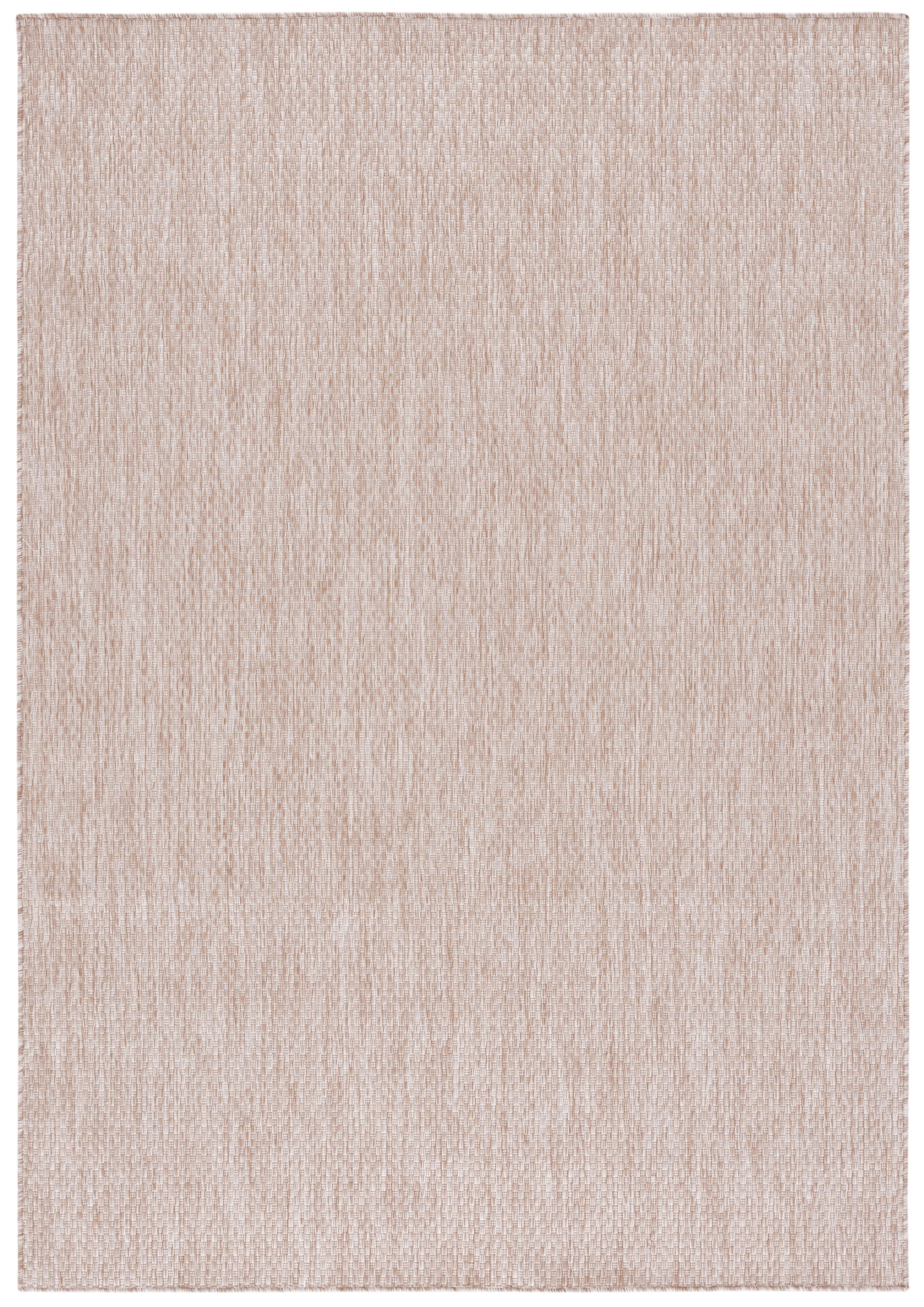 Beige Solid Stain-Resistant Indoor/Outdoor Area Rug 5'3" x 7'6"