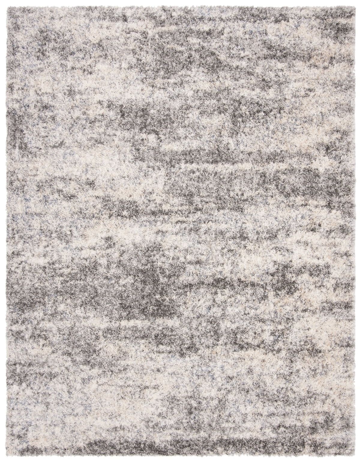 Reversible Gray Spot 10' x 14' Synthetic Shag Area Rug