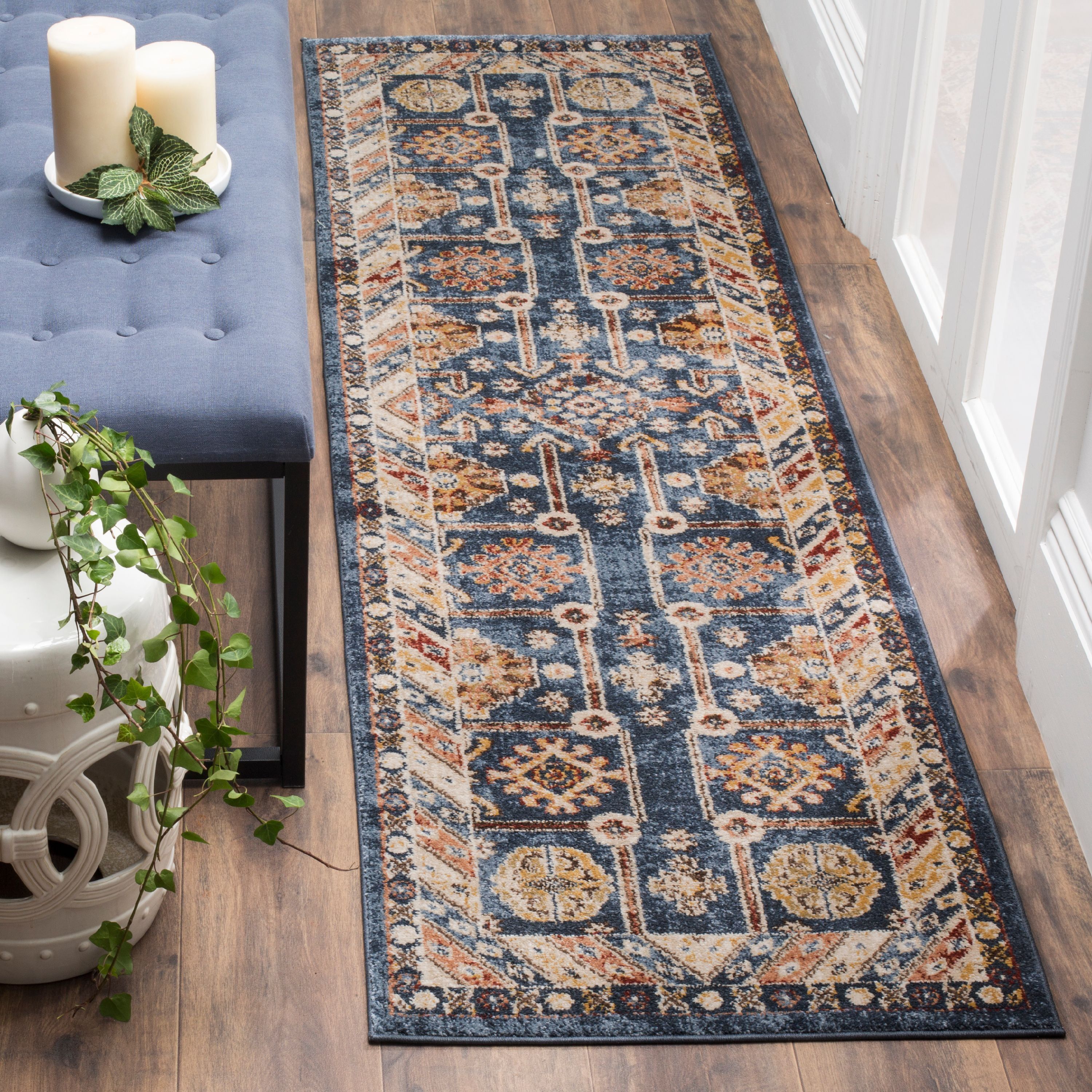 Royal Ivory 27'' Traditional Synthetic Runner Rug