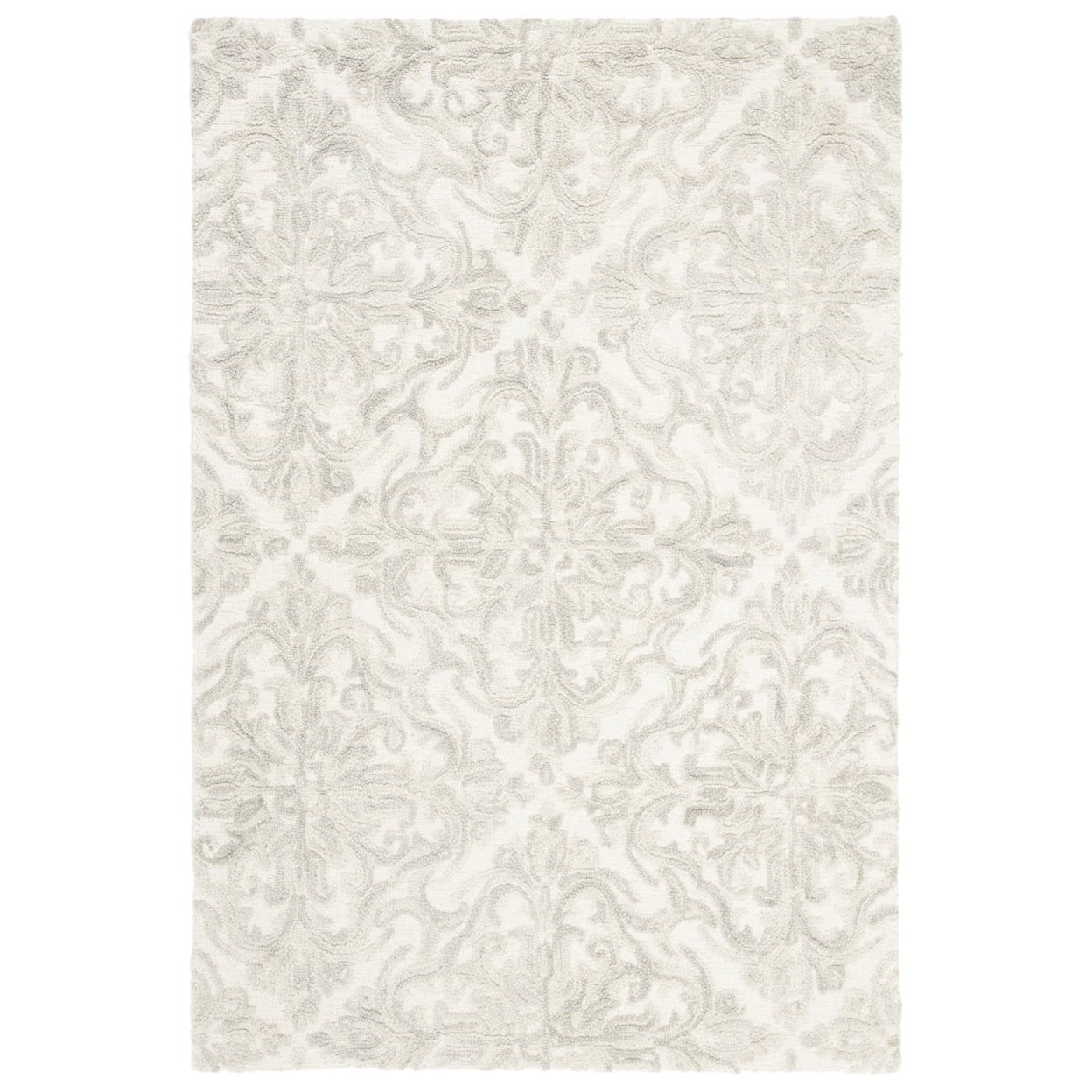 Handmade Ivory Wool Tufted Rectangular Accent Rug 2' x 3'
