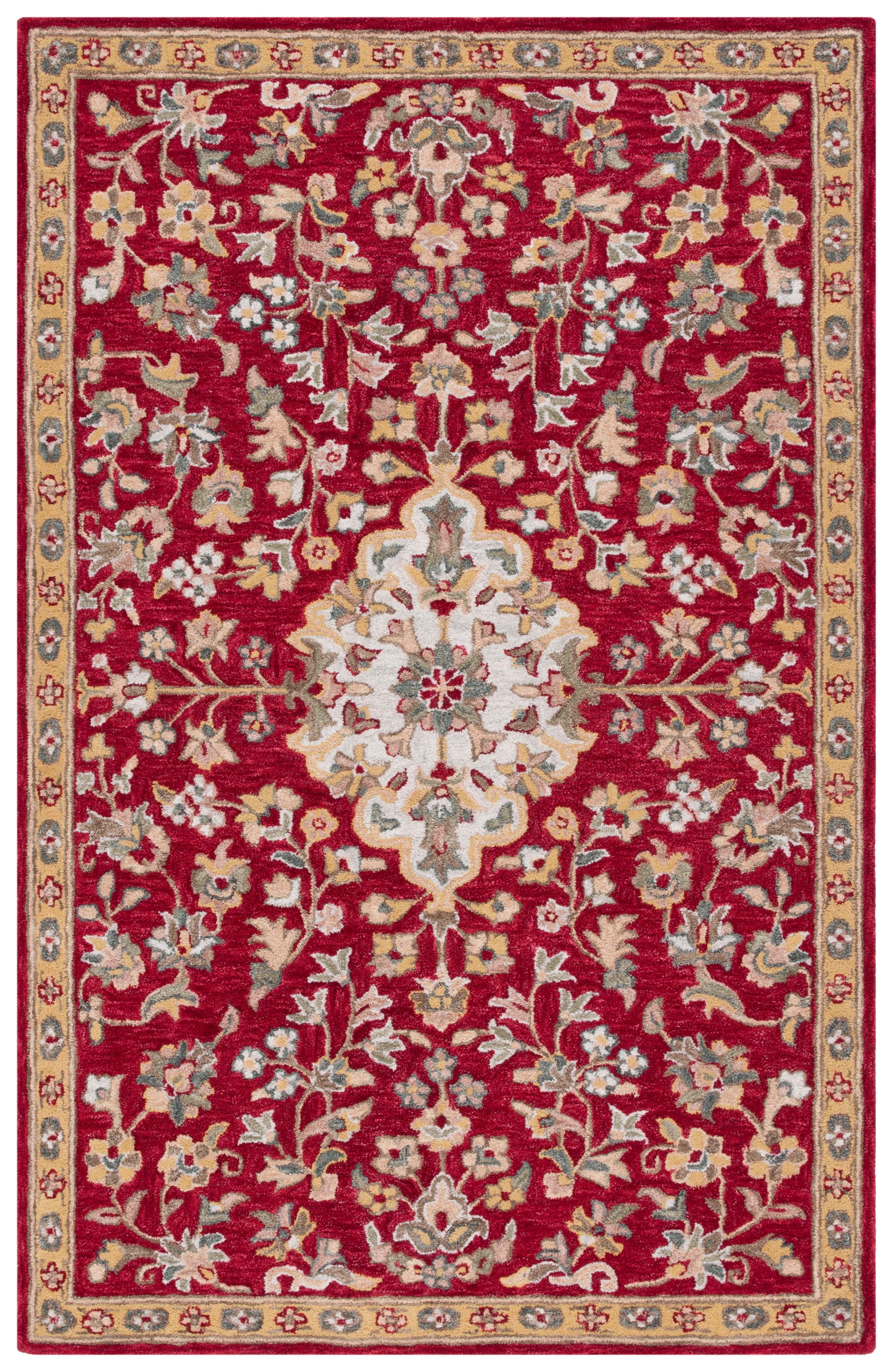 SAFAVIEH Blossom Layla Floral Area Rug, Red/Ivory, 3' x 5'