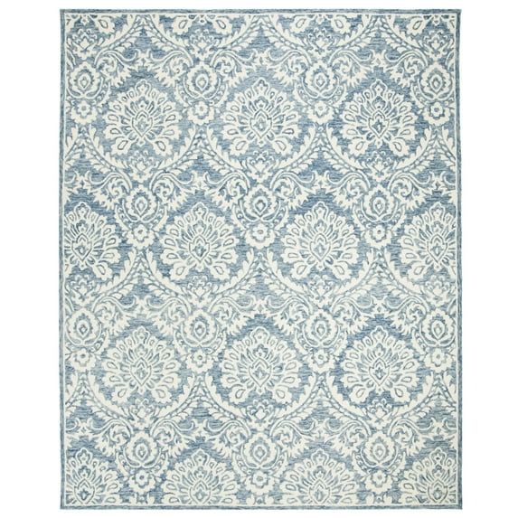 Handmade Ivory Wool Tufted Rectangular Area Rug 10' x 14'