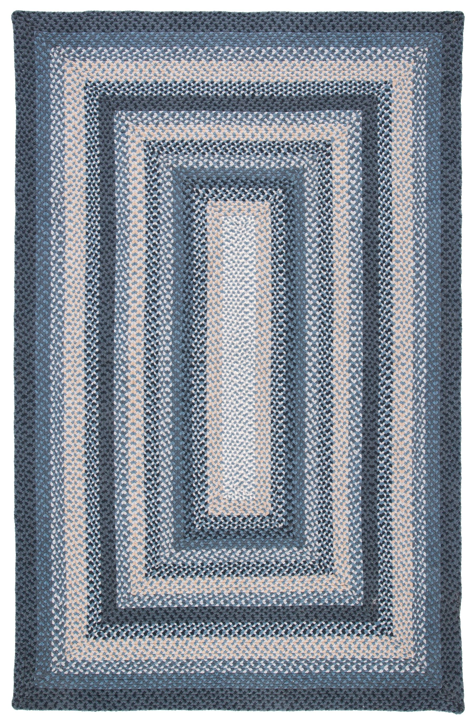 SAFAVIEH Braided Claes Color Bordered Area Rug, Dark Grey/Blue, 5' x 8'