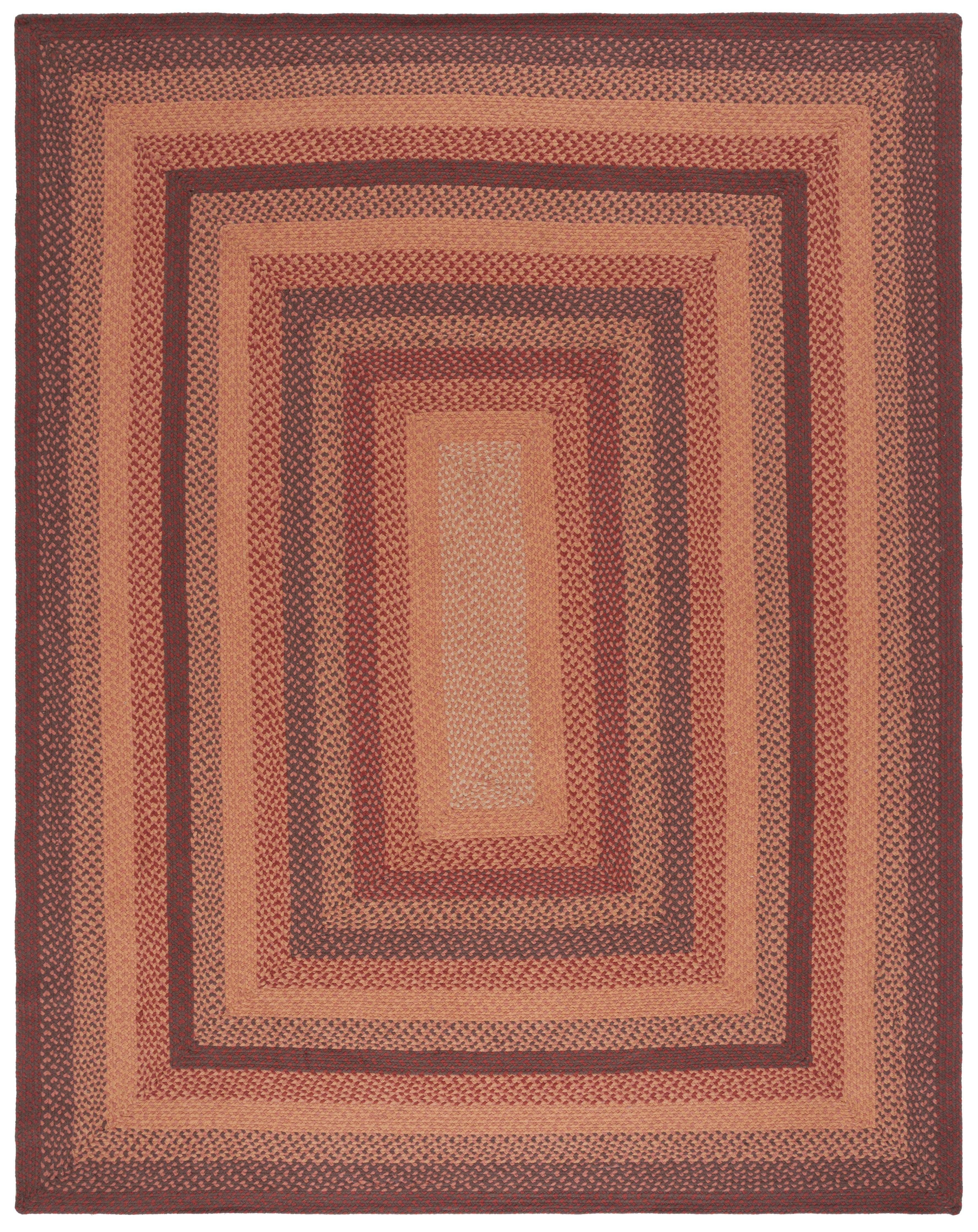 SAFAVIEH Braided Claes Color Bordered Area Rug, Orange/Rust, 8' x 10'