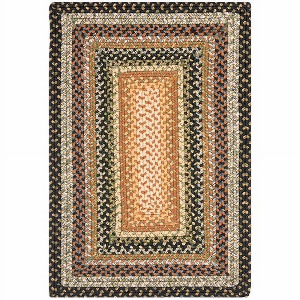 Handmade Blue and Multi Synthetic Braided Reversible Rug, 2'6" x 5'