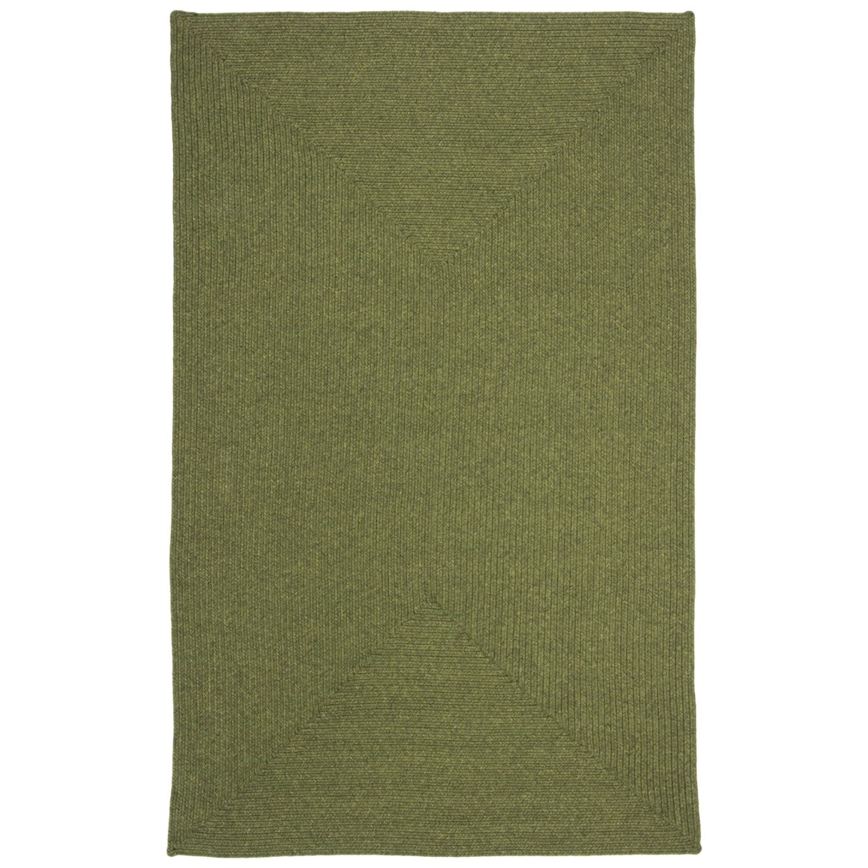 Handwoven Braided Green Synthetic 5' x 8' Oval Area Rug