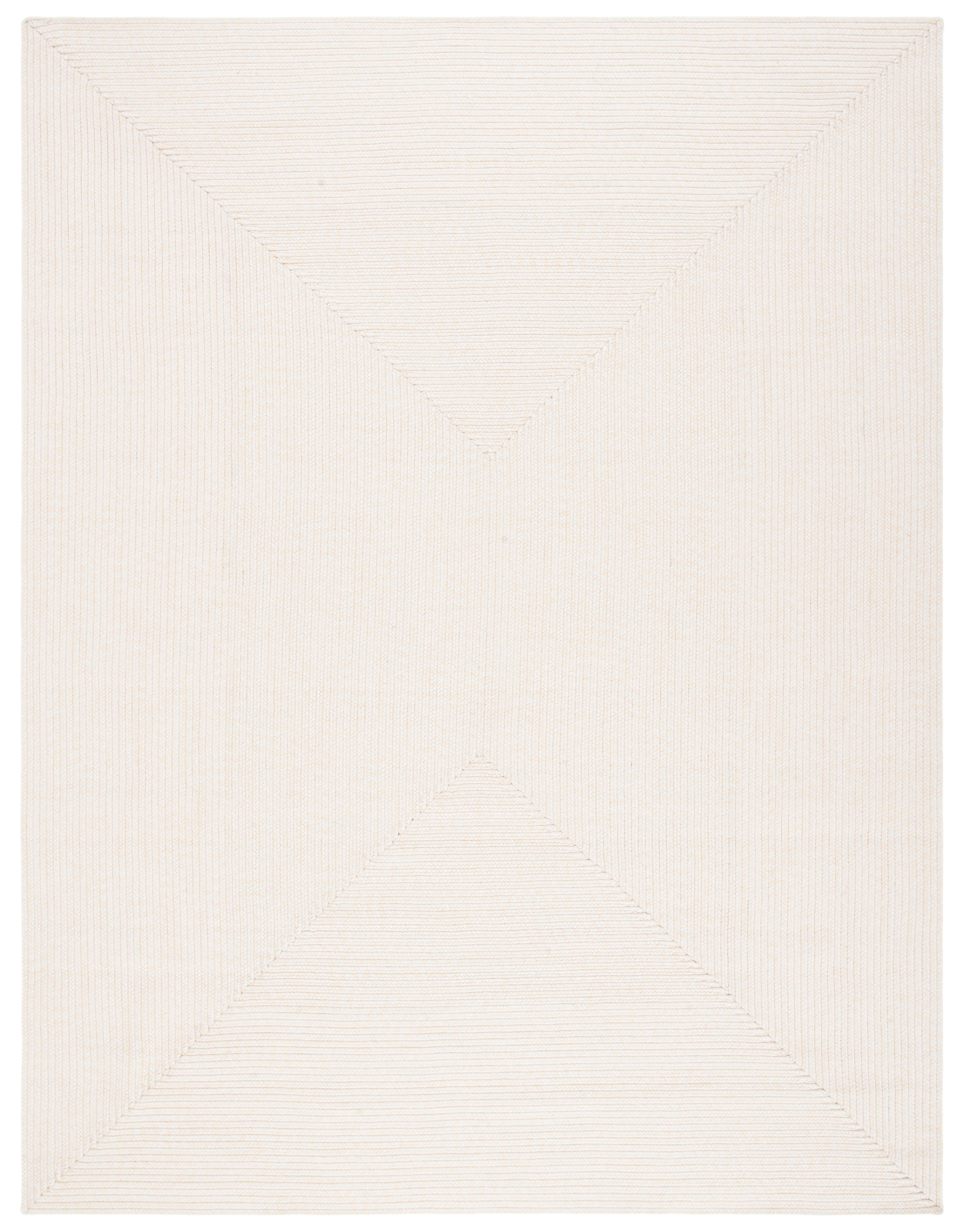 Ivory Braided 60'' x 22'' Reversible Synthetic Area Rug