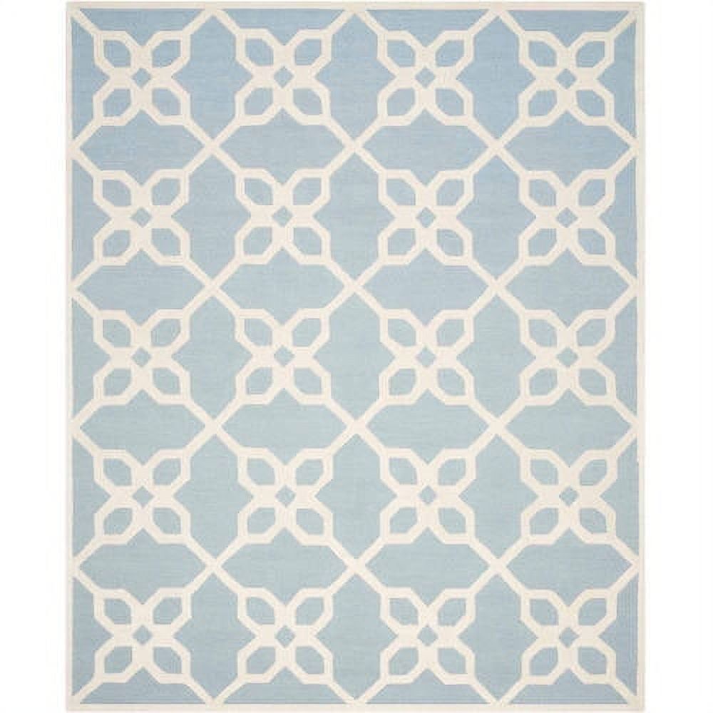 Hand-Tufted Cambridge Elegance Blue Ivory Wool 8' x 10' Rug